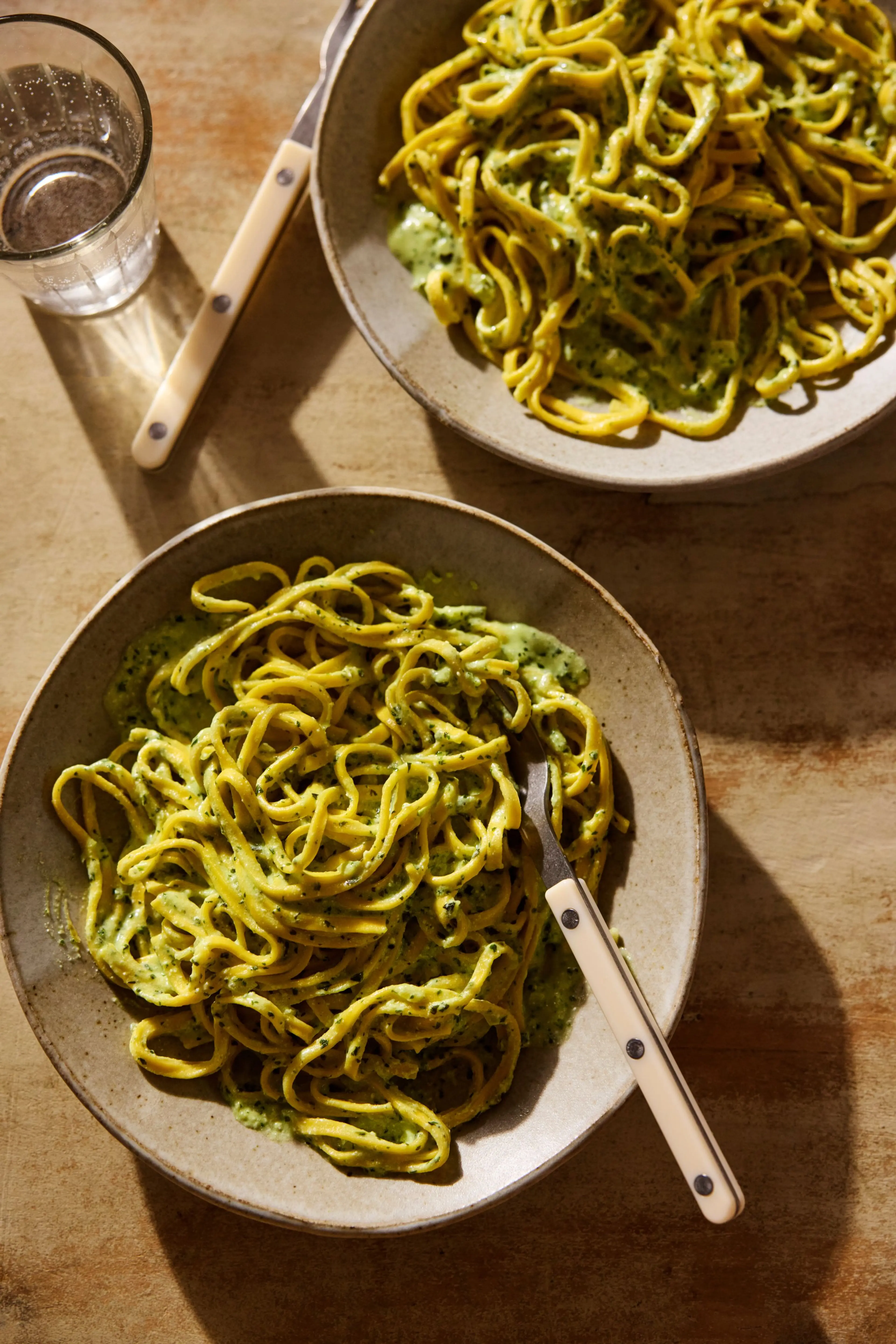Spaghetti with Creamy Ricotta and Basil