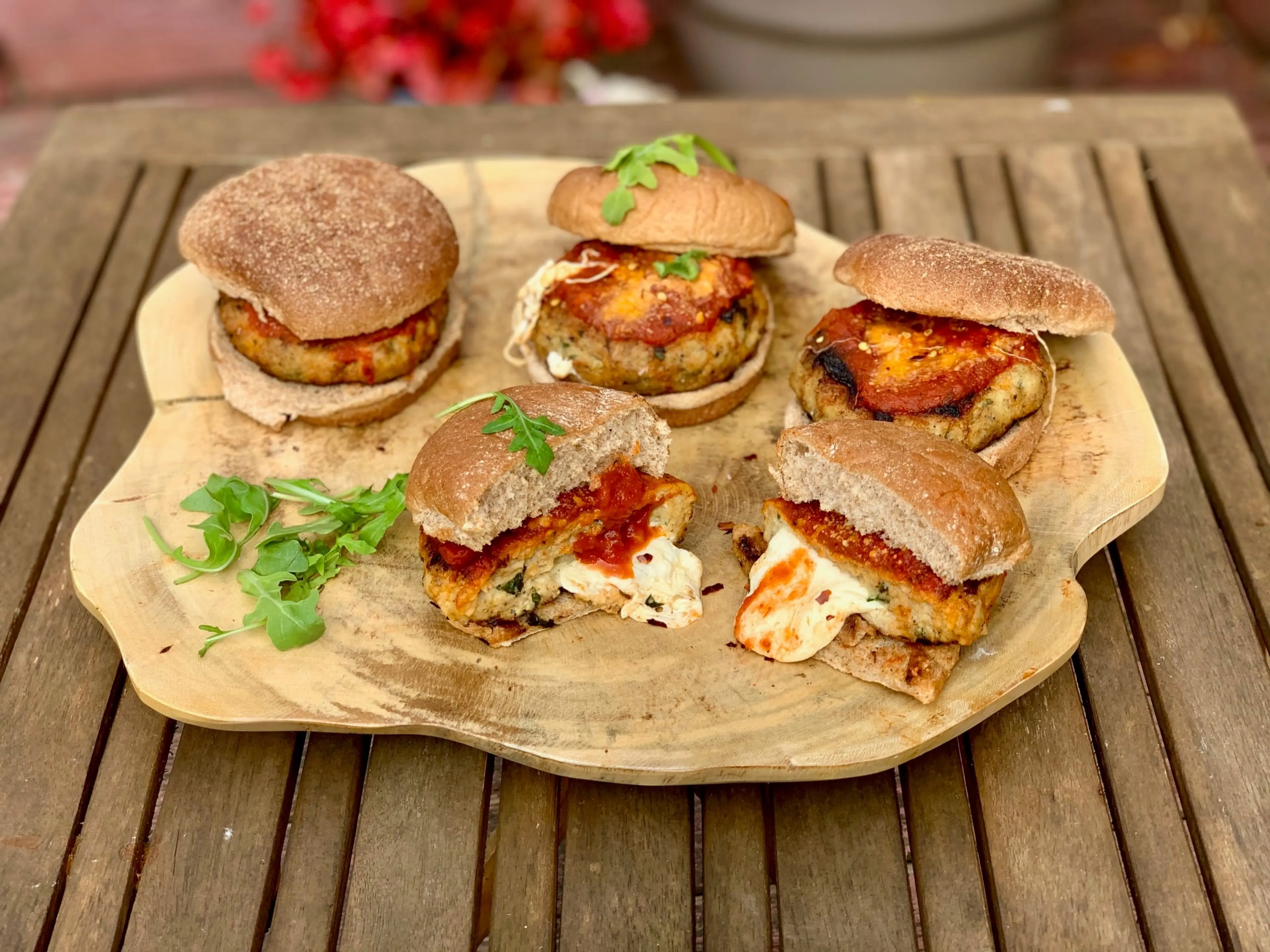 Chicken Parm Burgers