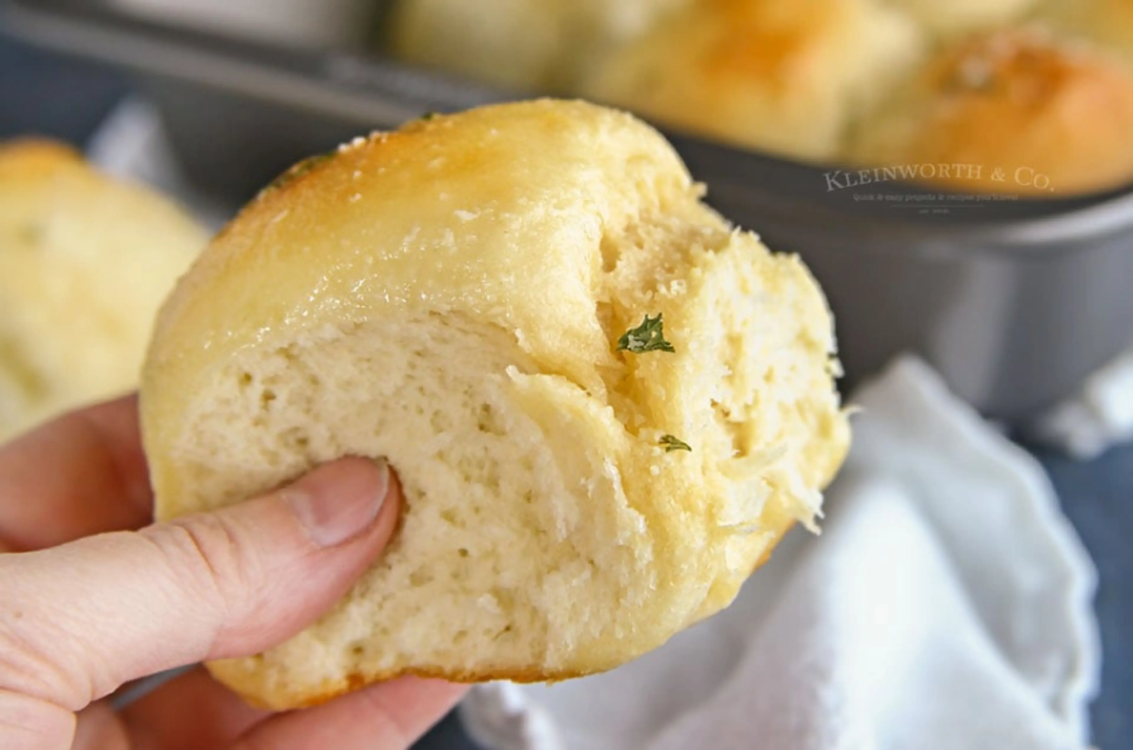 30-Minute Garlic Parmesan Dinner Rolls