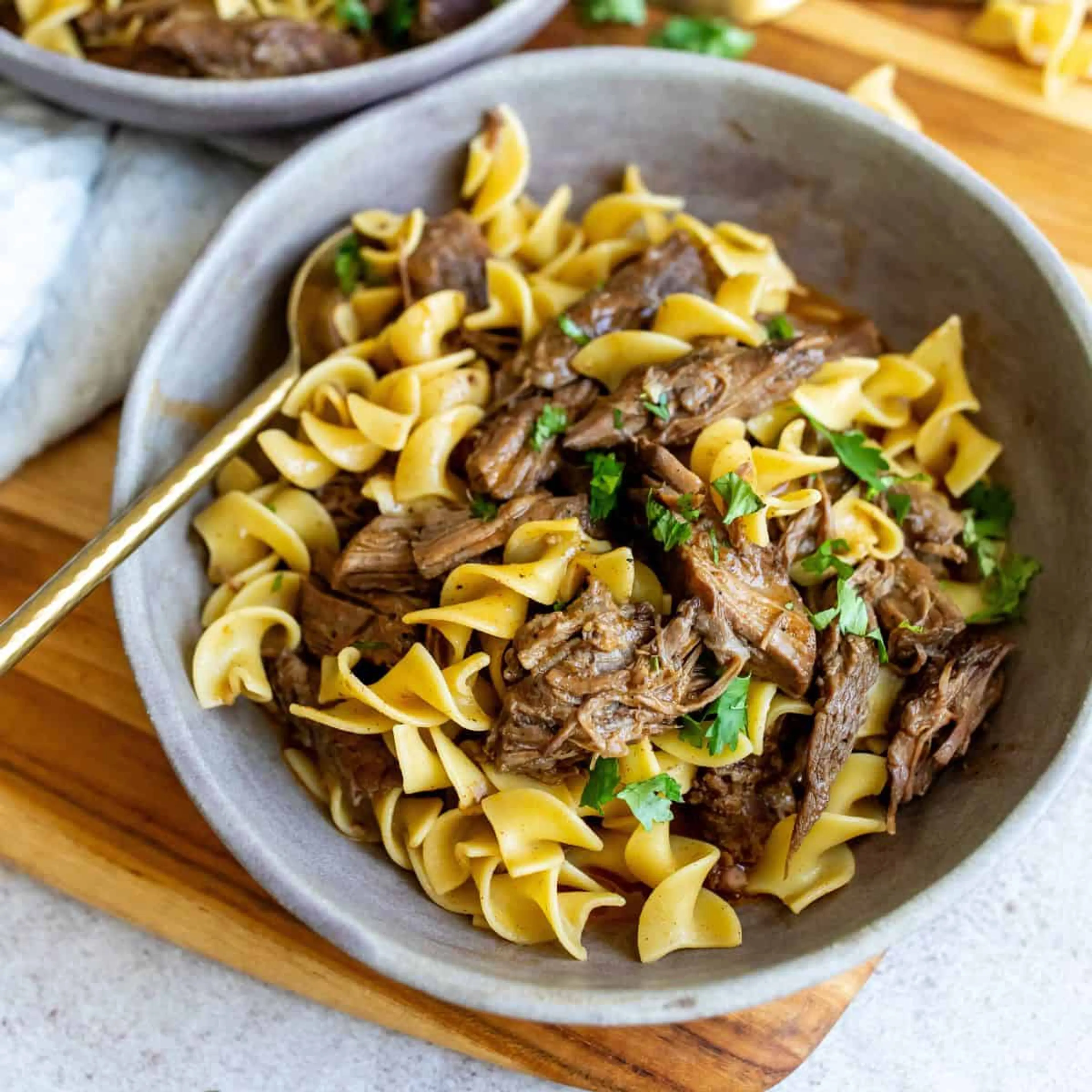 Slow Cooker Beef And Noodles