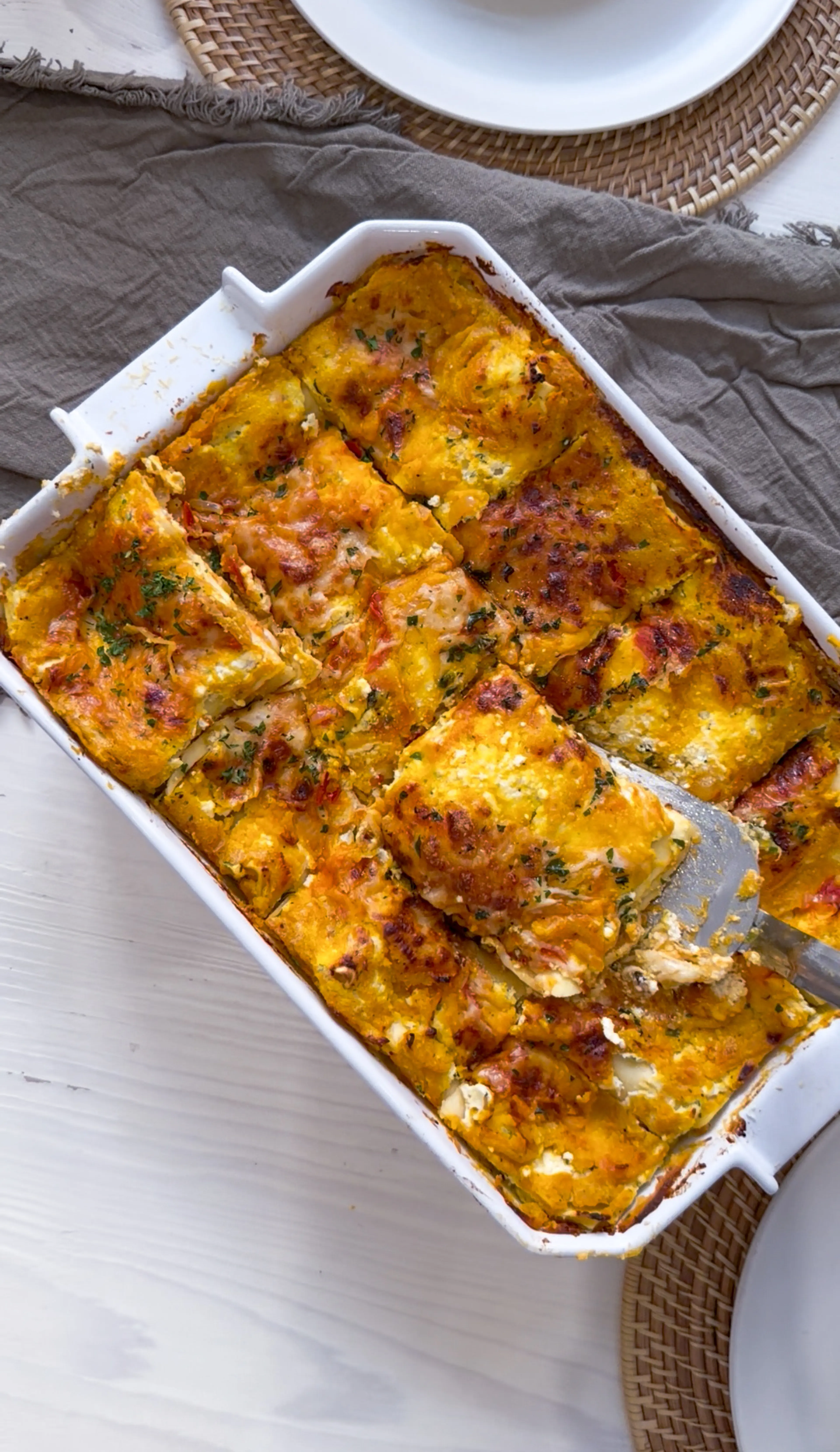 Butternut Squash Lasagna with Roasted Tomato & Caramelized O
