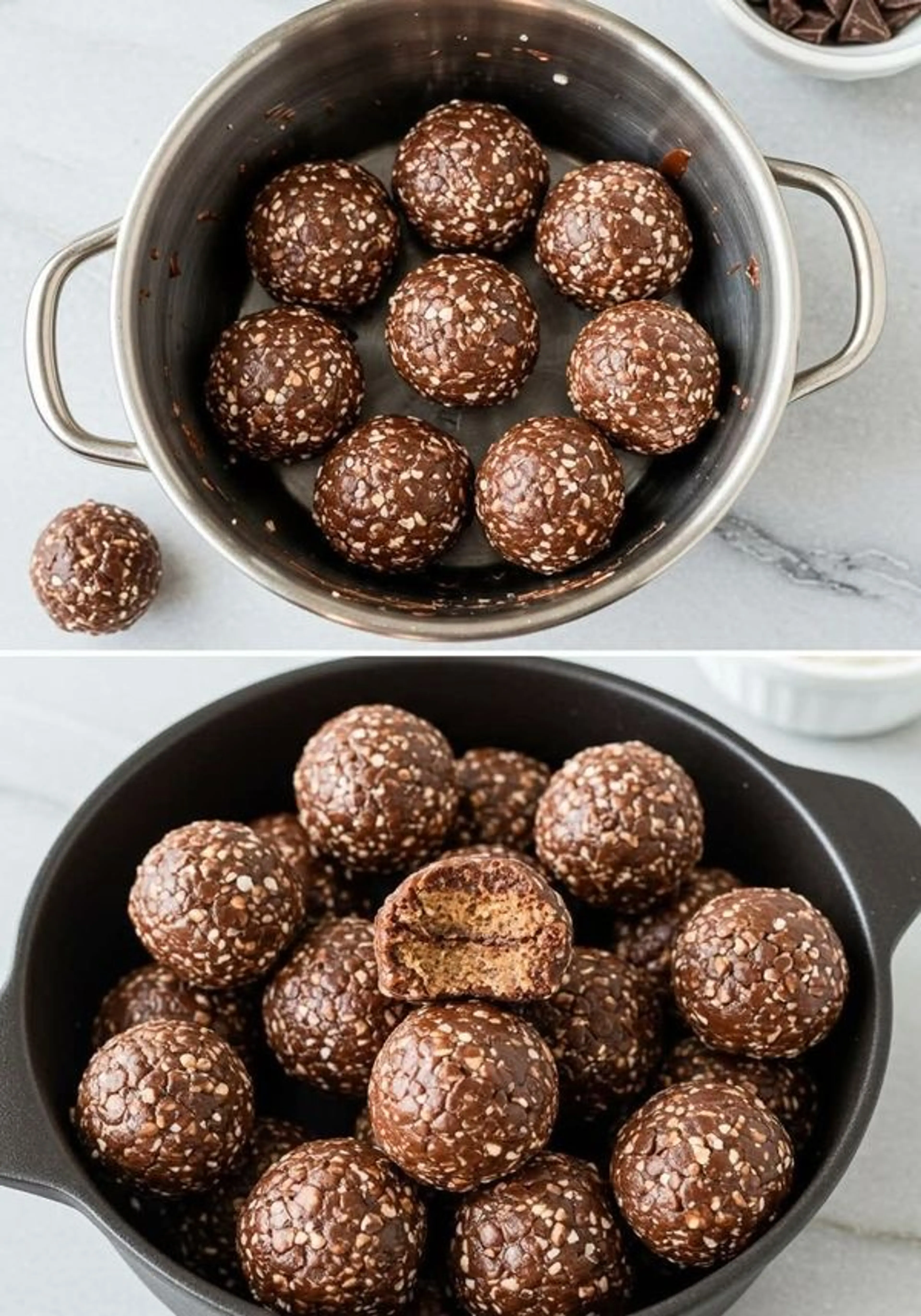 No-bake Cottage Cheese Chocolate Protein Bites