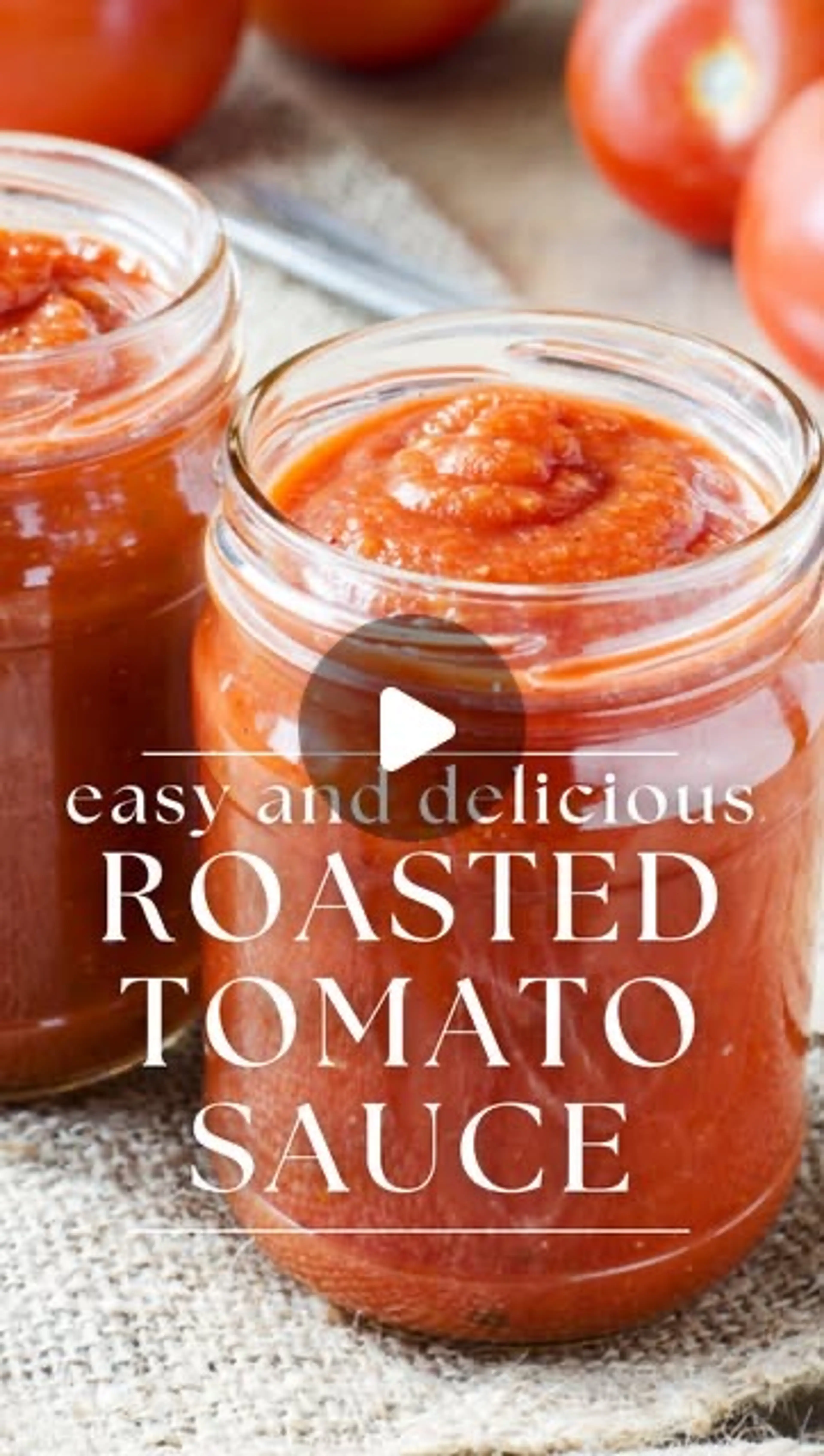 Roasted Tomato Sauce Almost Completely from the Garden!! It