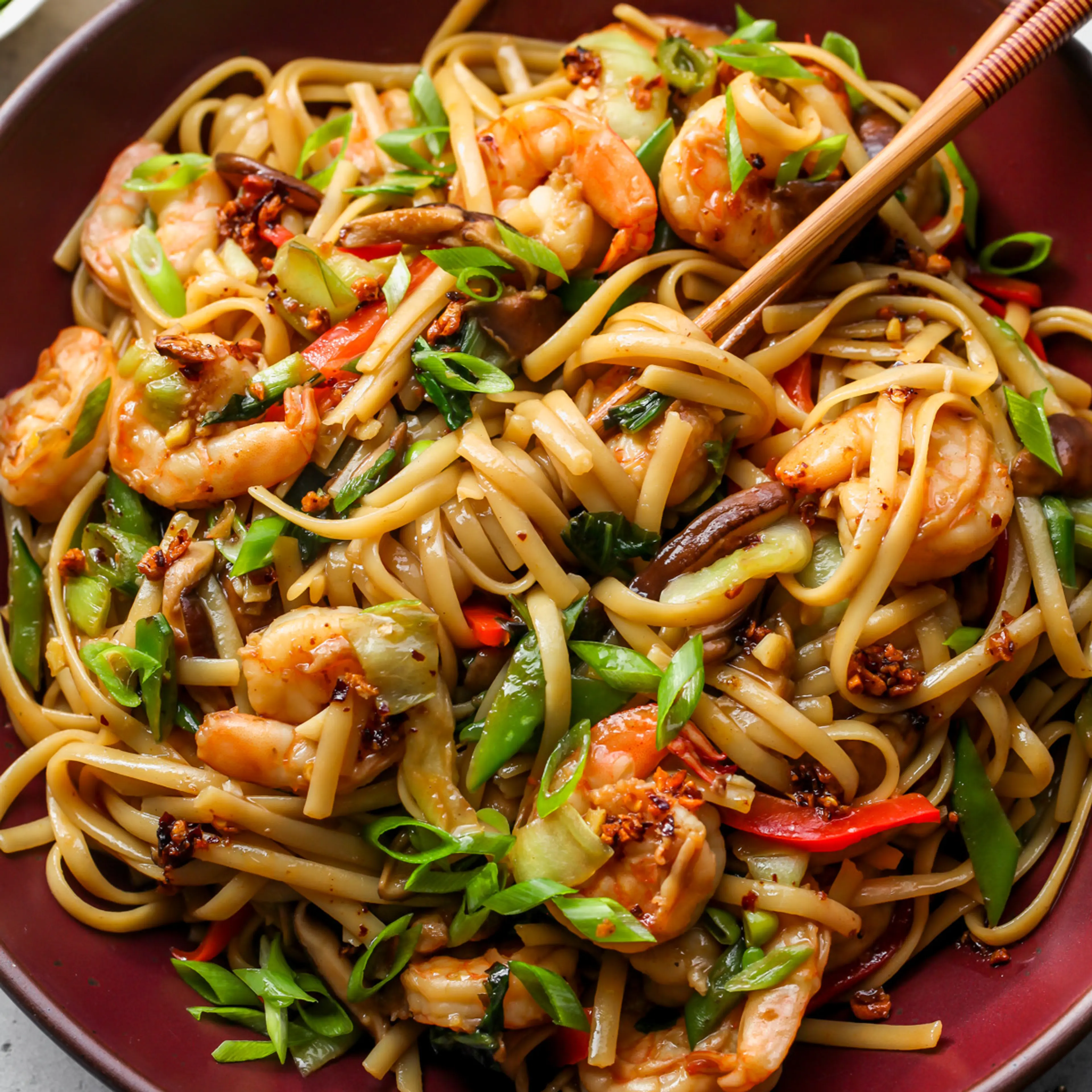 Shrimp and Veggie Lo Mein