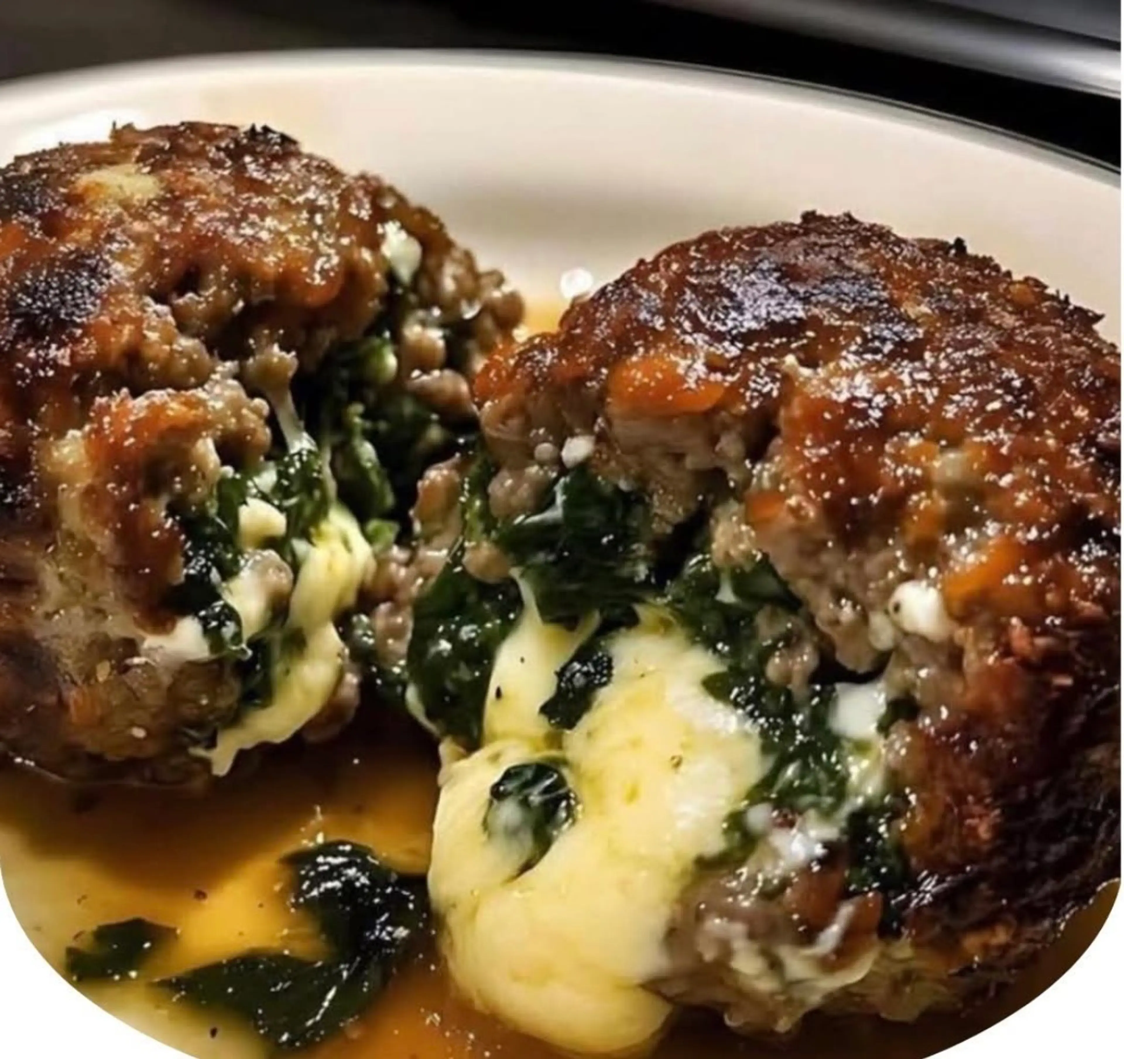 Cheesy Spinach Meatballs