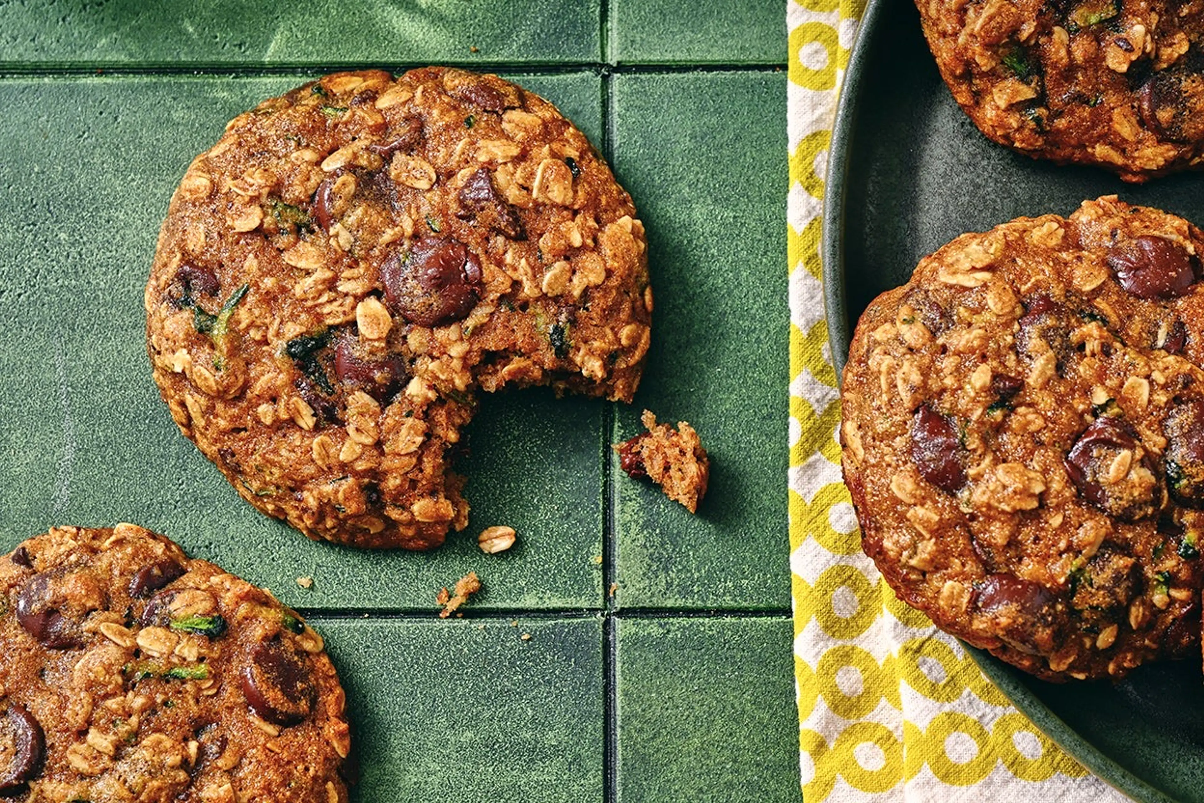 Zucchini Chocolate Chip Oatmeal Cookies