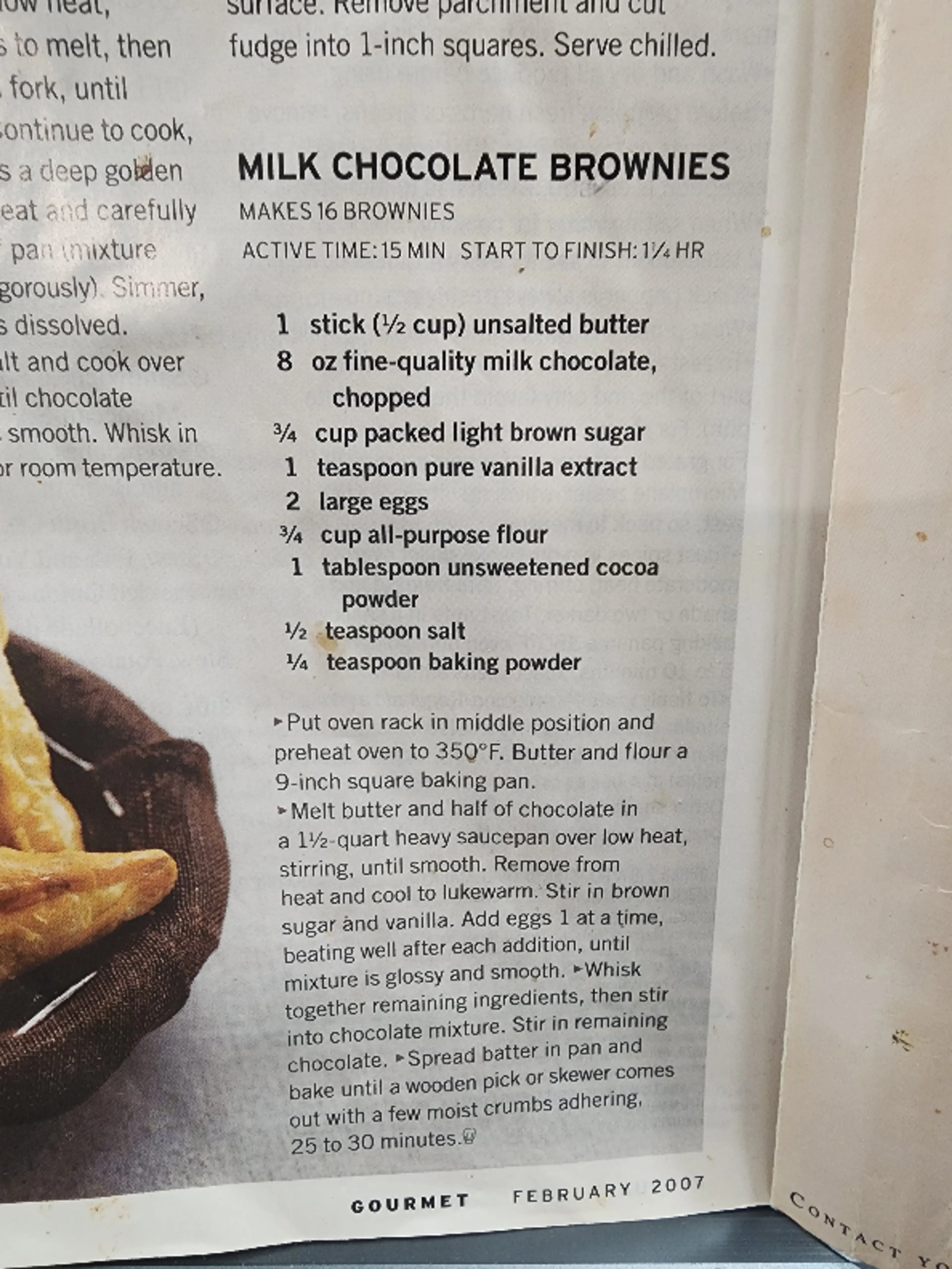 Milk Chocolate Brownies