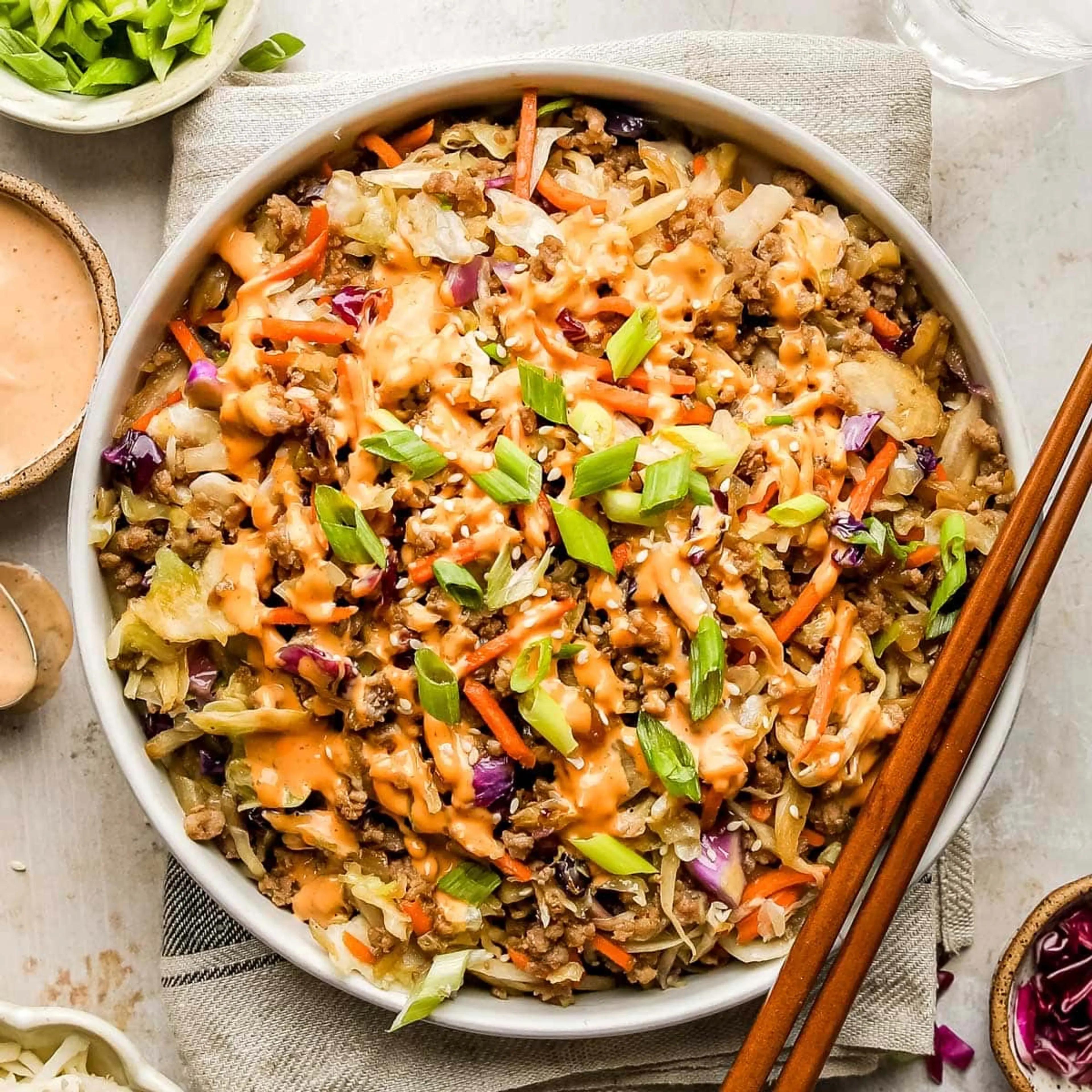 Easy Inside Out Egg Roll in a Bowl Recipe