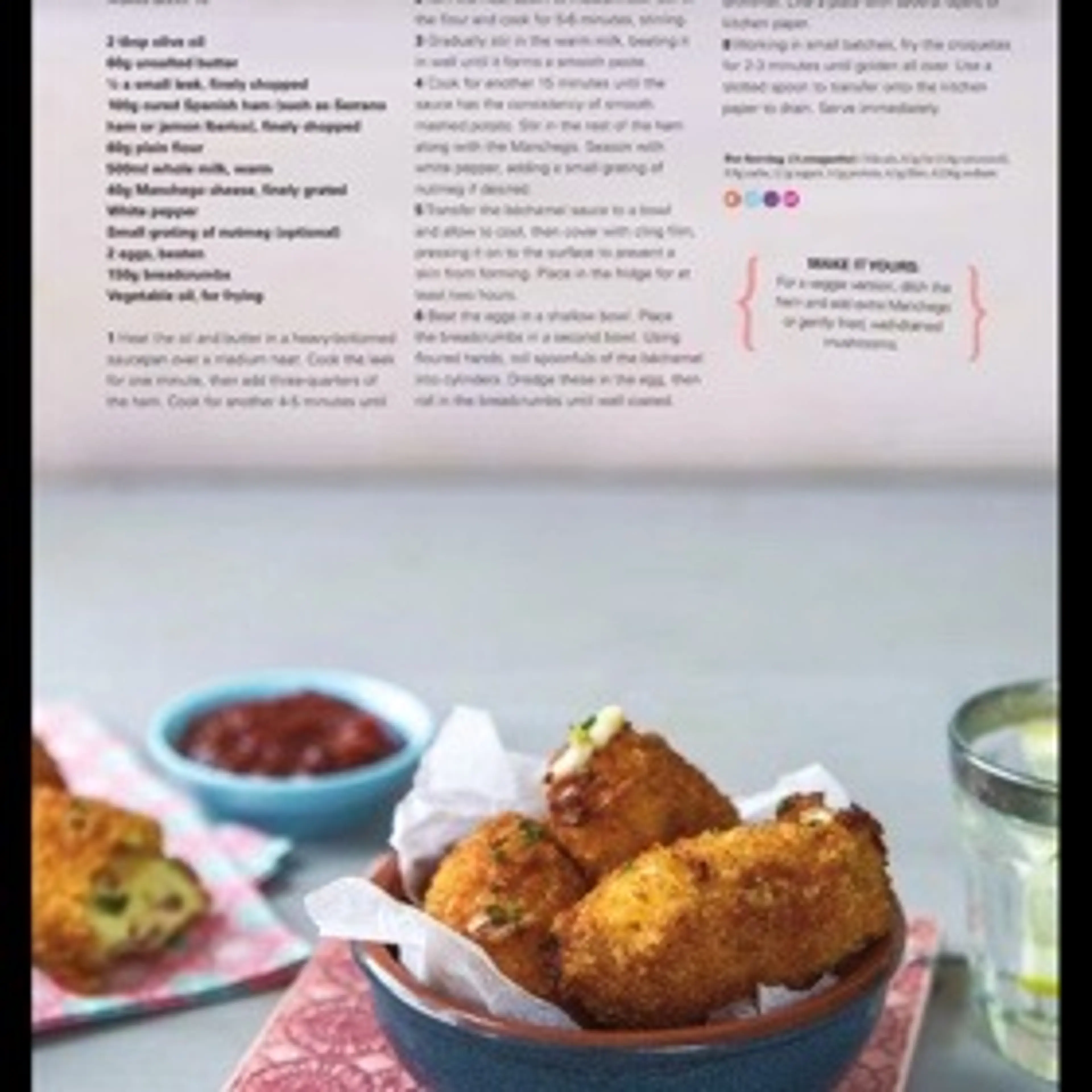Croquetas de jamón (ham and cheese croquettes)