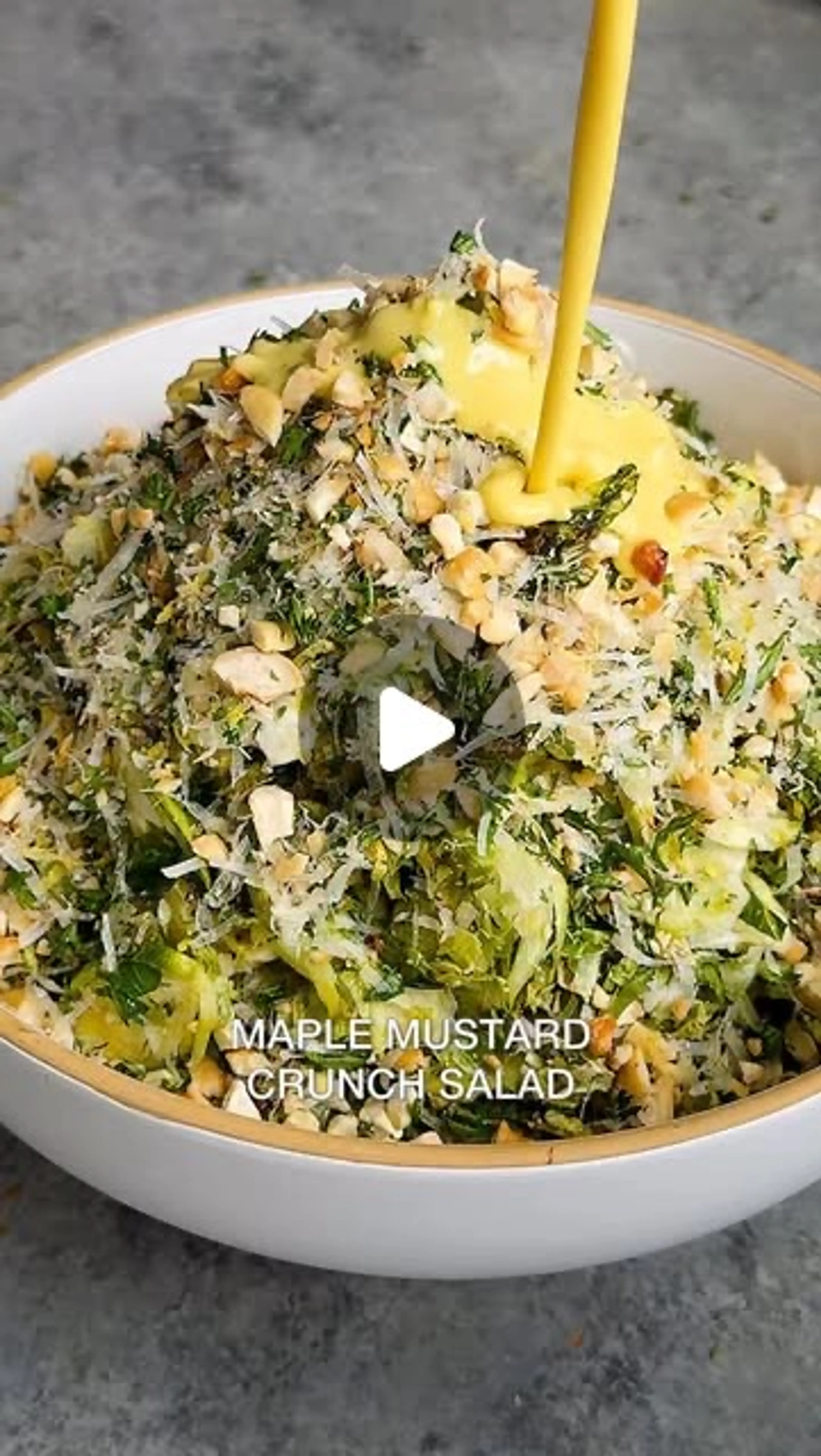 Brussels Sprouts Salad w/ Maple Mustard Dressing
