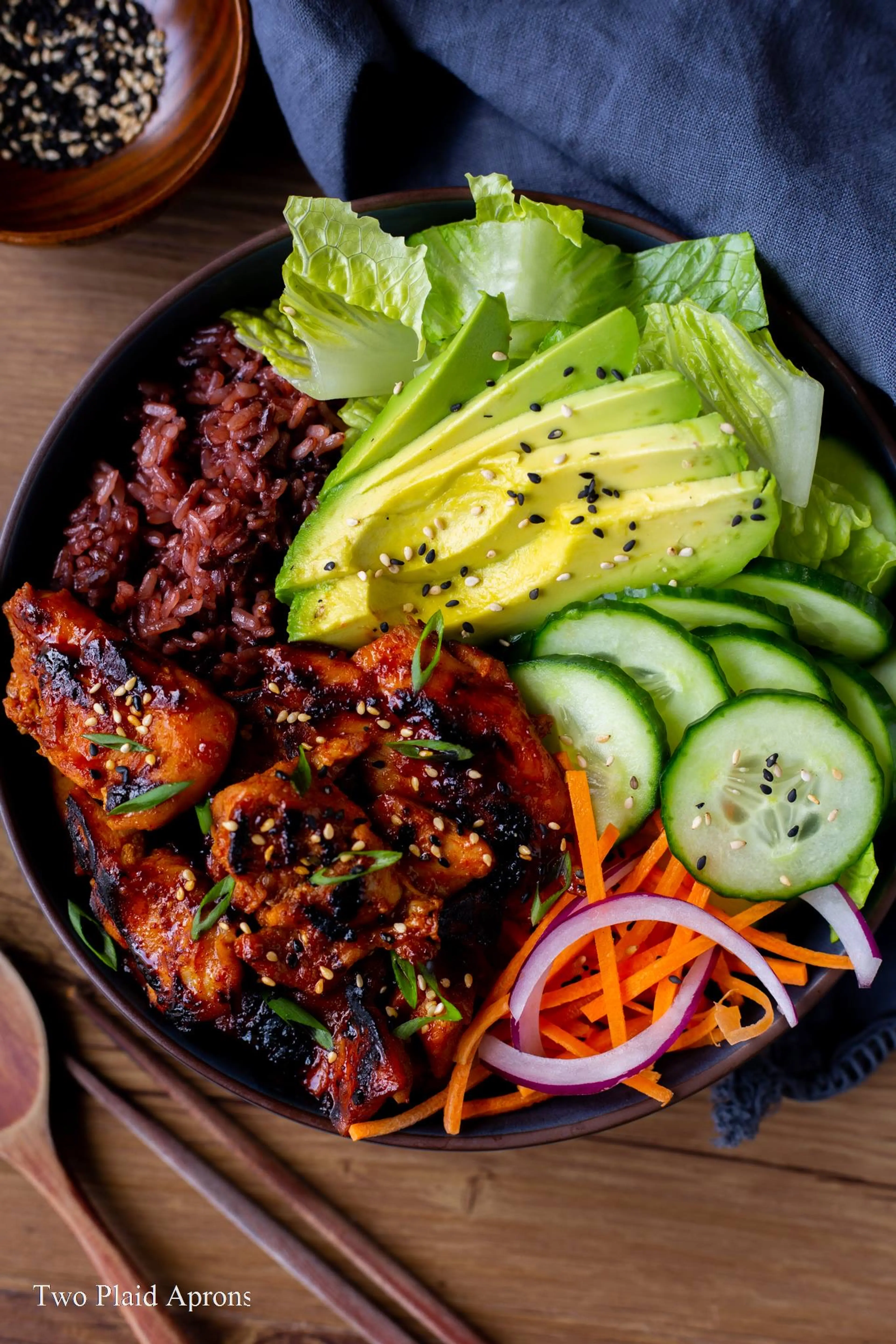 Spicy Korean BBQ Chicken Rice Bowl