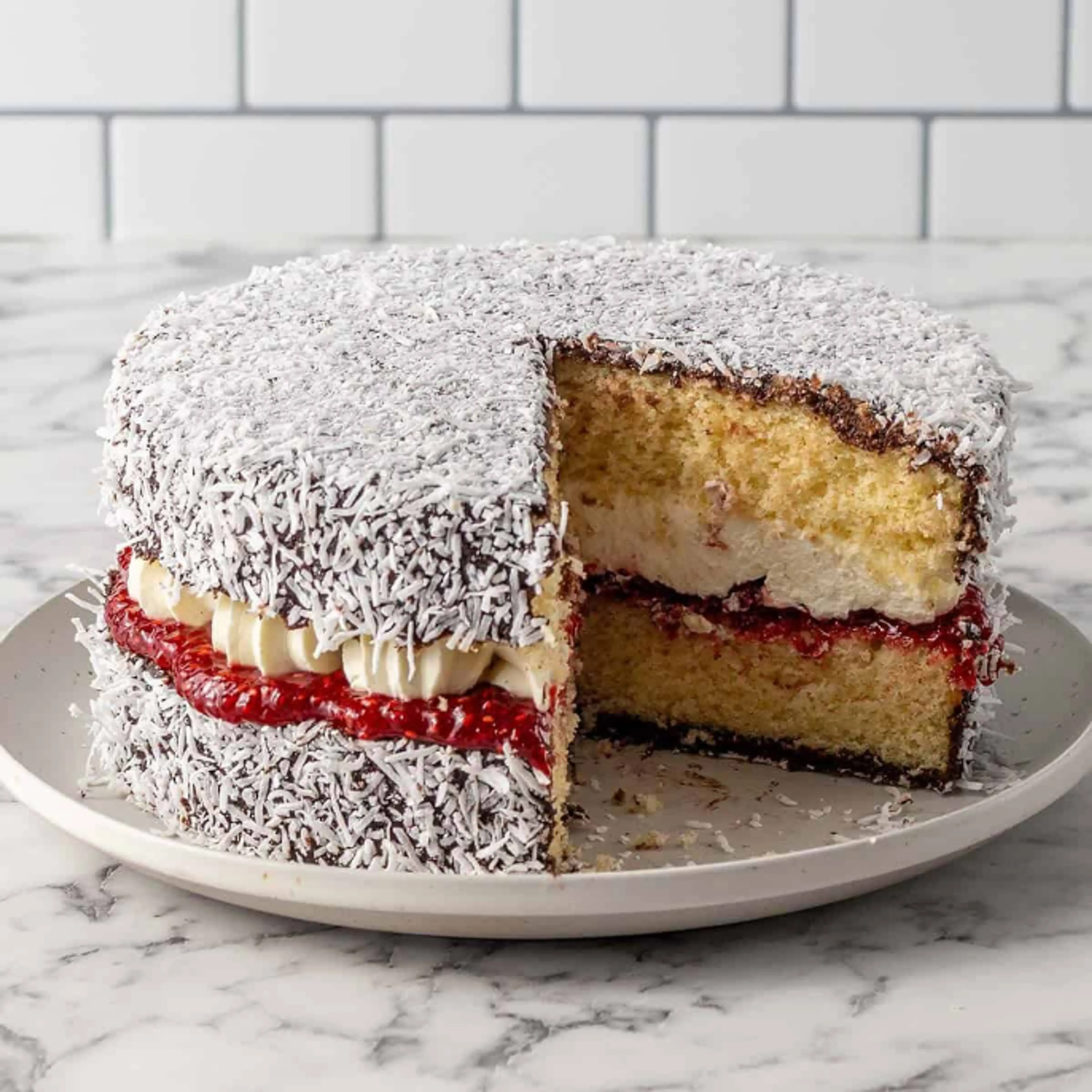Soft Lamington Layer Cake