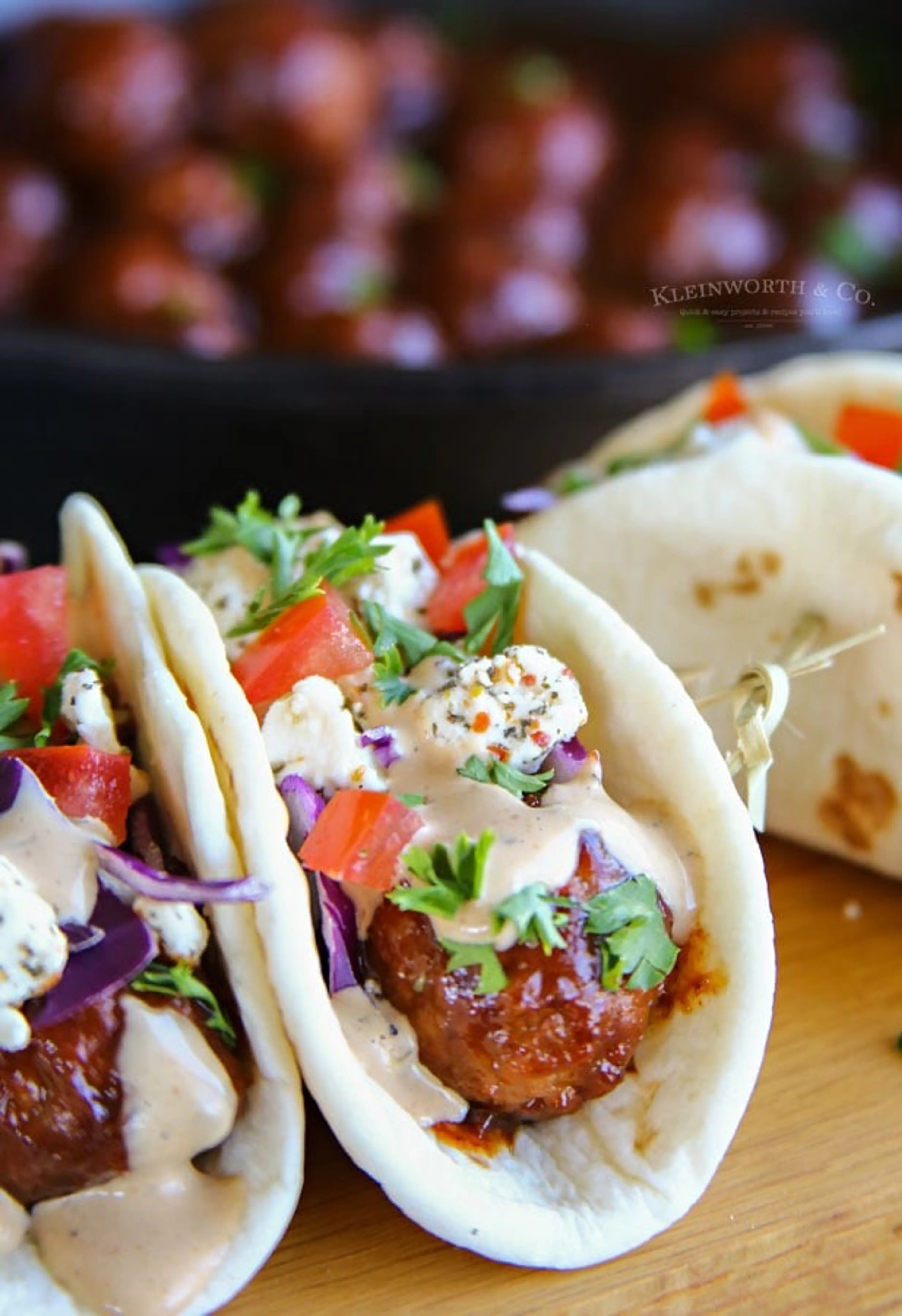 BBQ Meatball Street Tacos