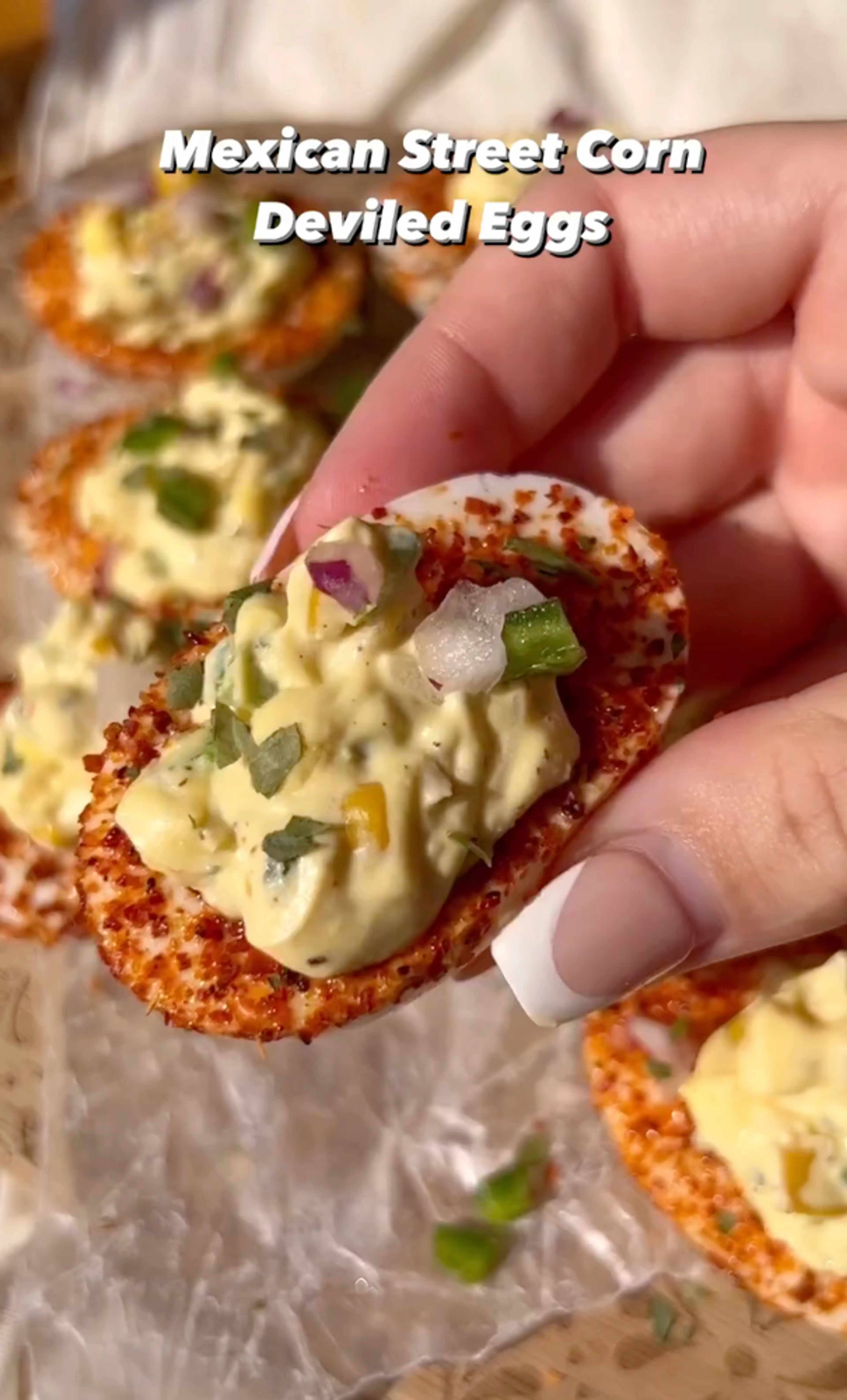 Mexican Street Corn Deviled Eggs