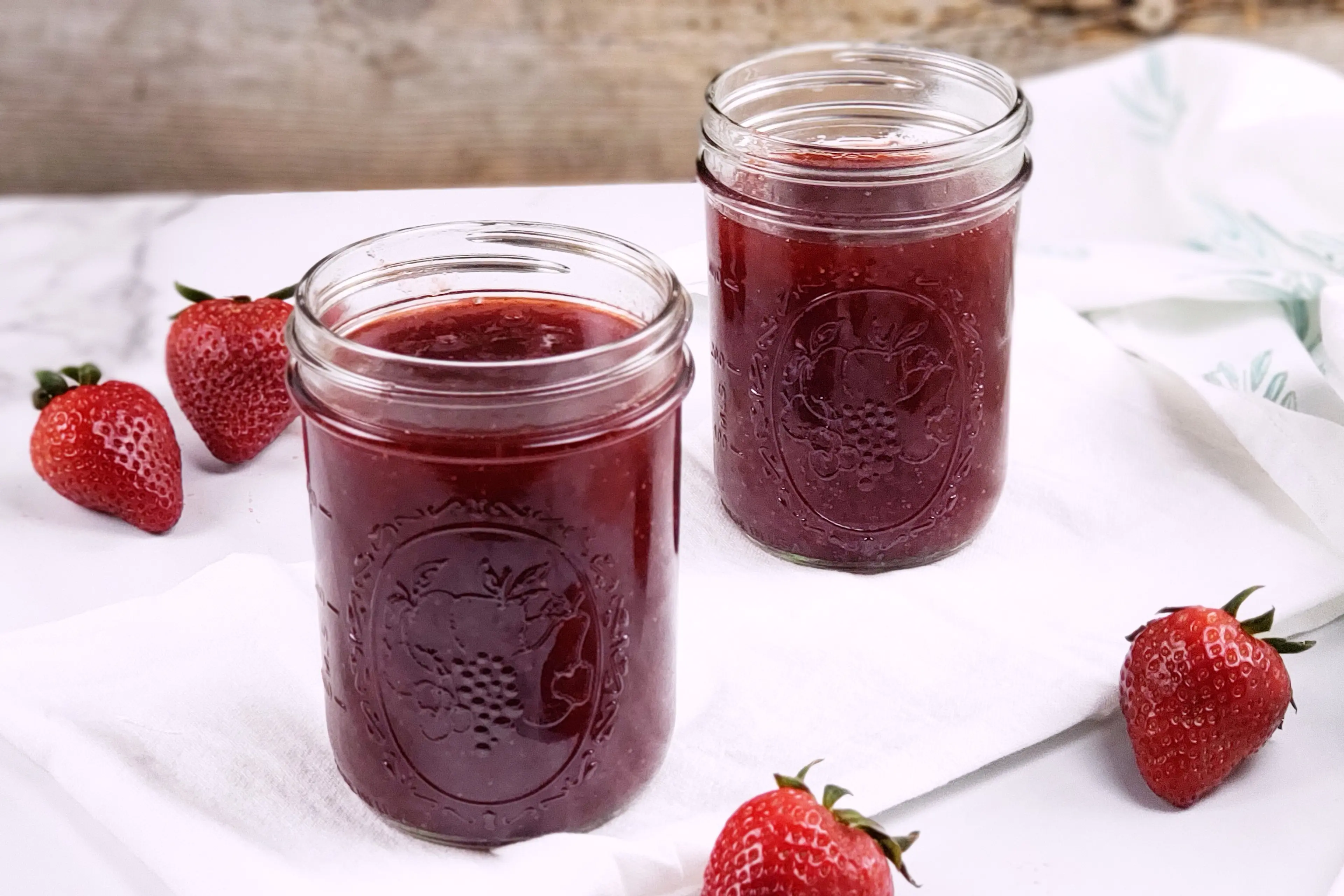 Strawberry Jam Recipe without Pectin and Low Sugar