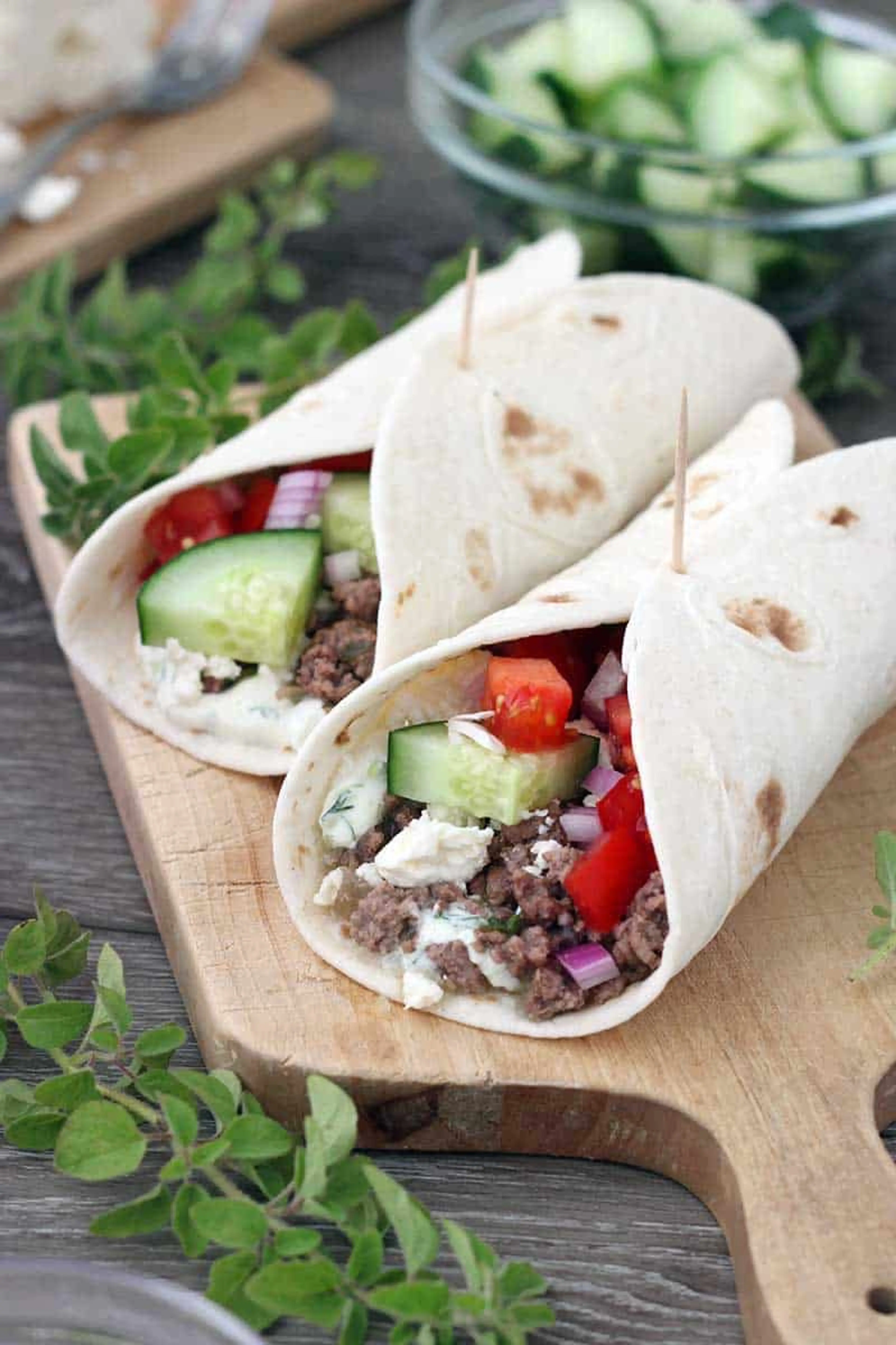 Greek Lamb Tacos with Tzatziki Sauce