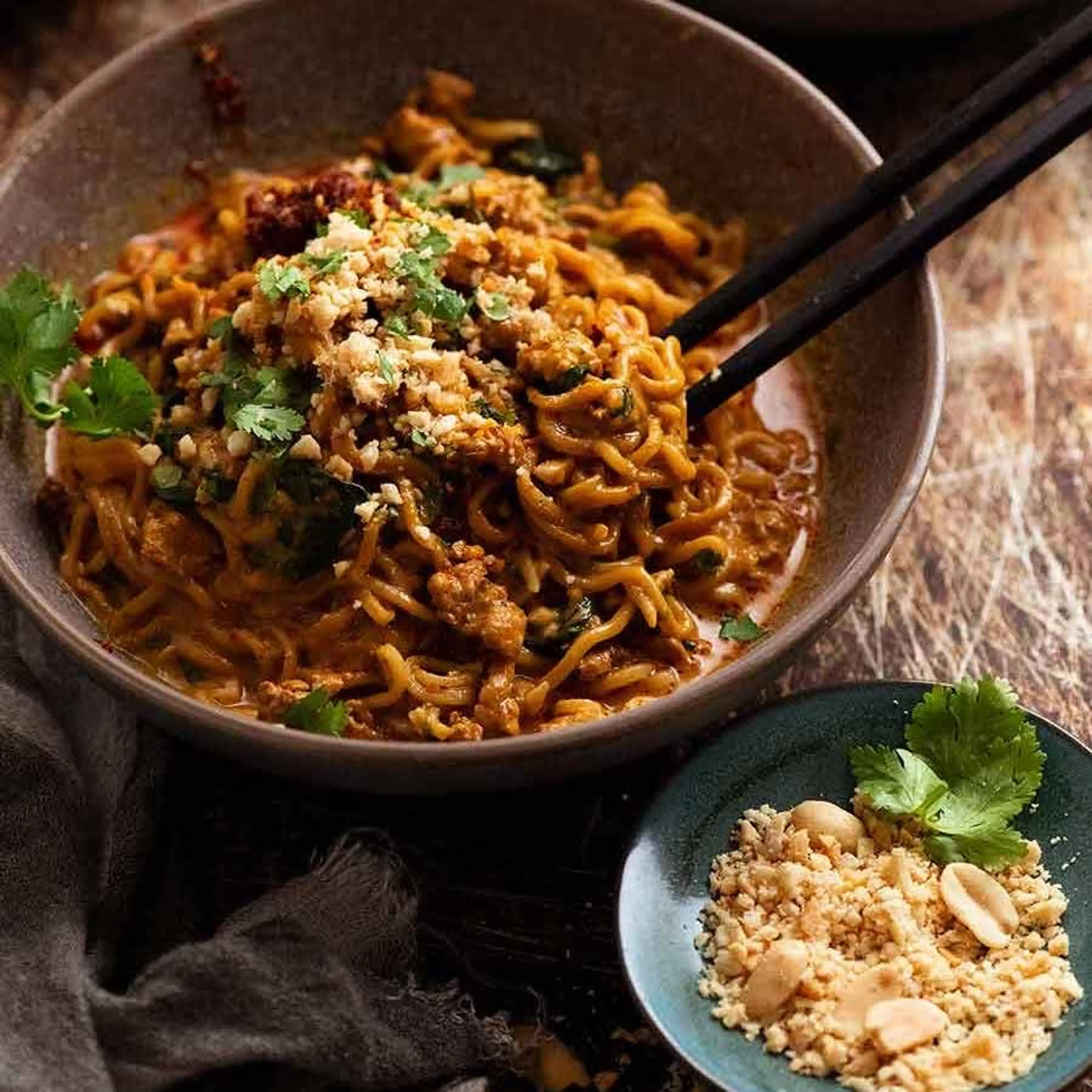 12 Minute Thai Chicken Peanut Noodles