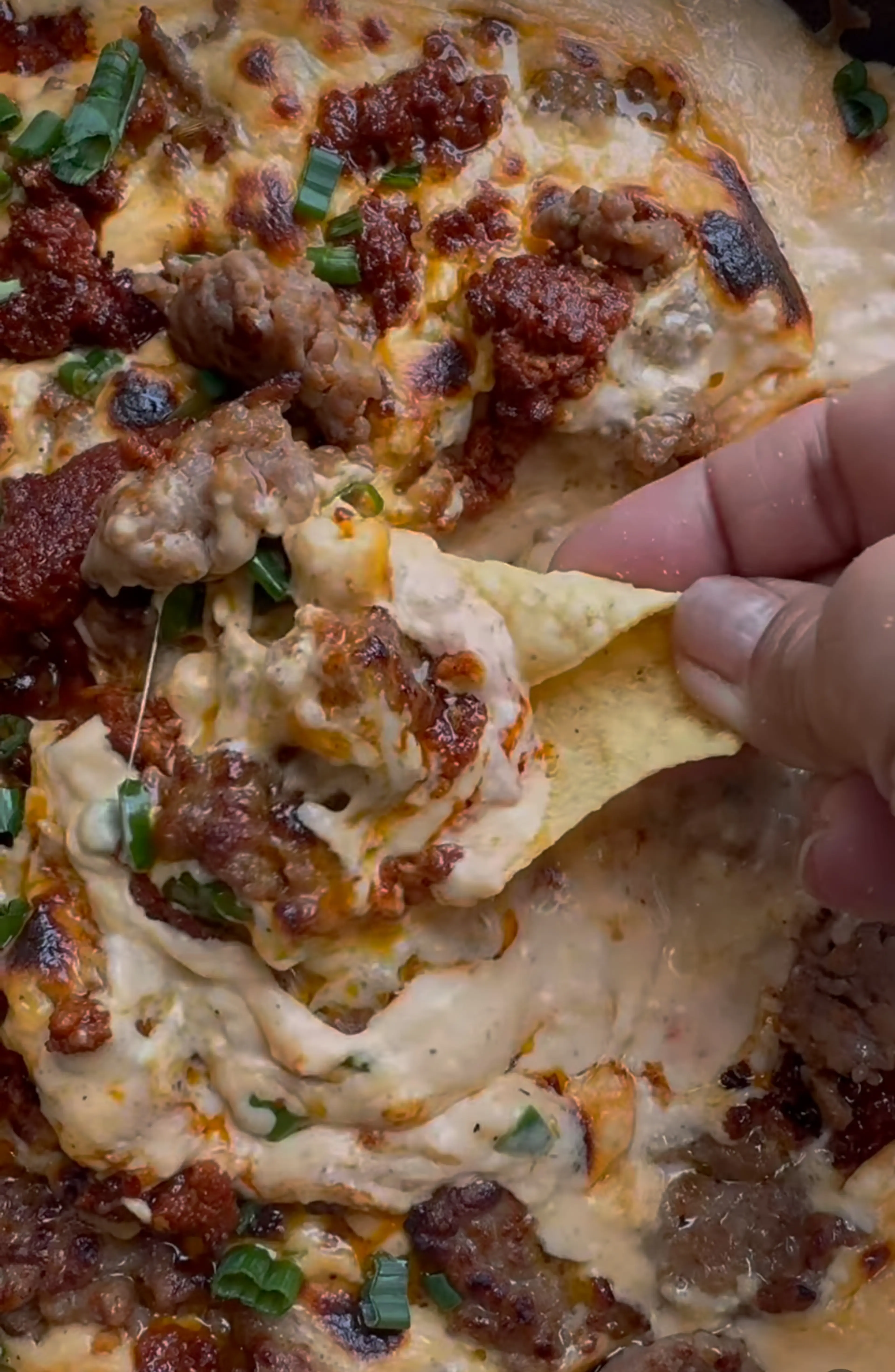 Hot Sausage Beer Cheese Dip