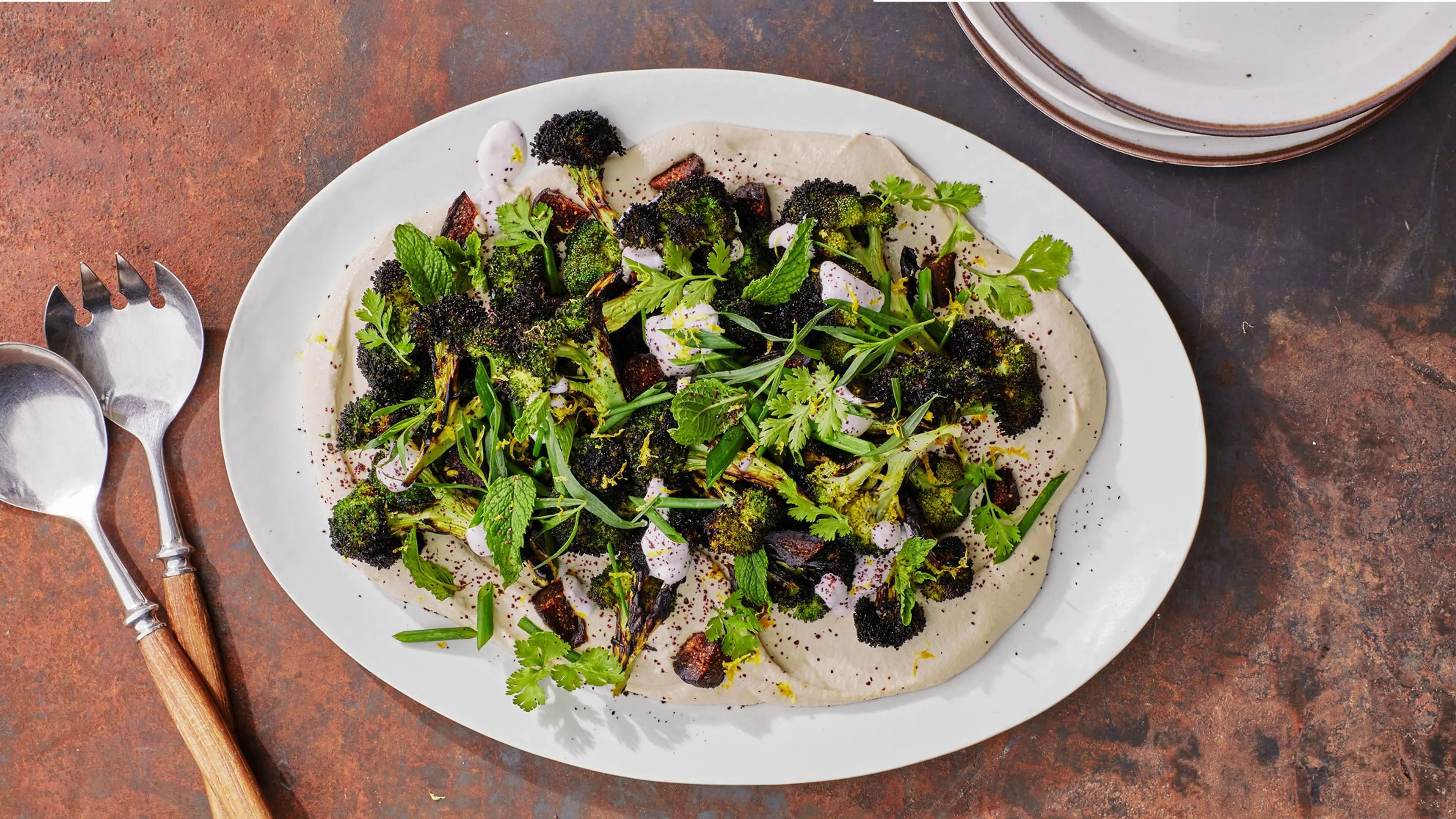 Charred Broccoli Salad With Figs