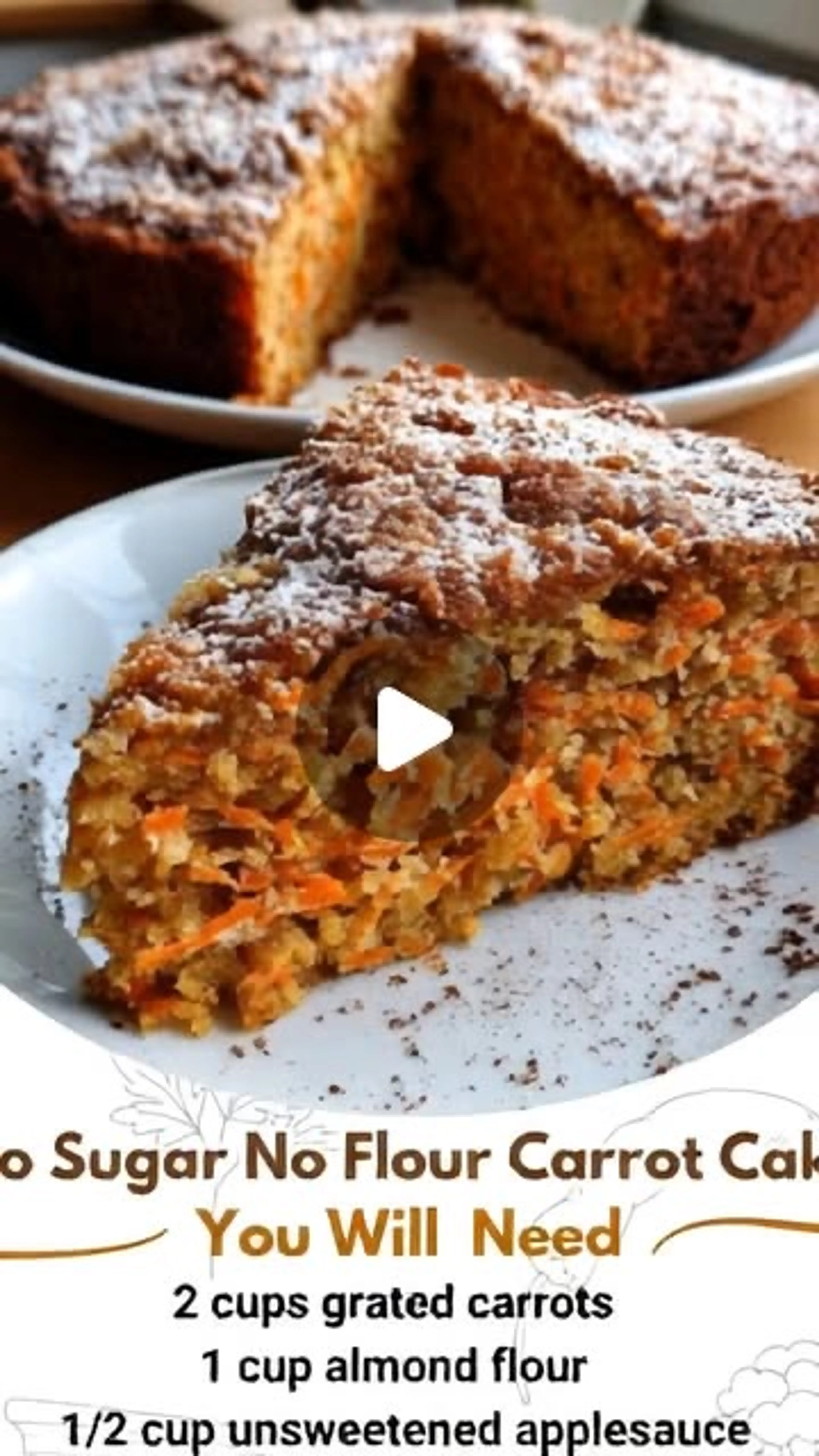 No Sugar No Flour Carrot Cake