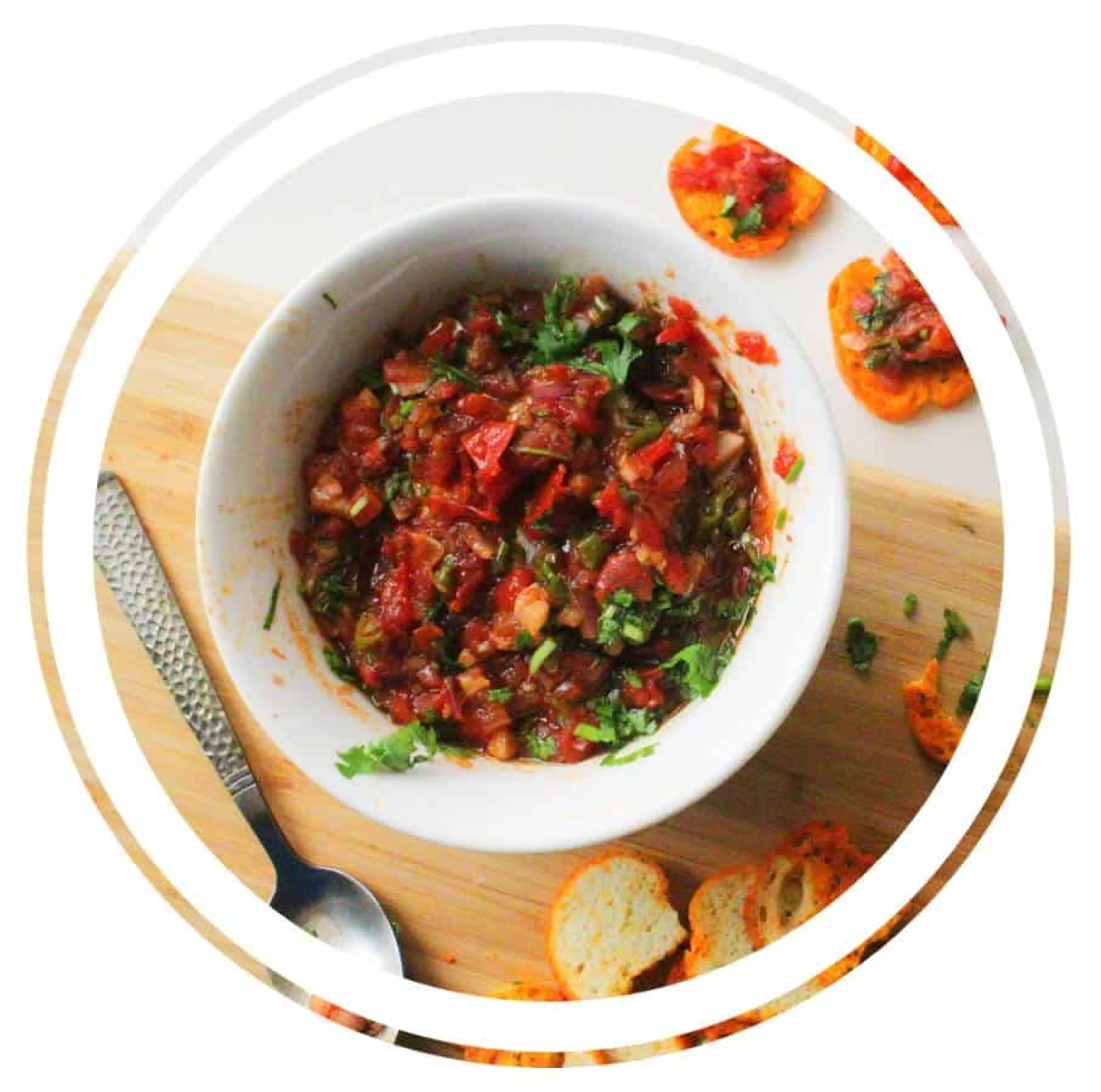 Easy Bruschetta Dip - Asian Style