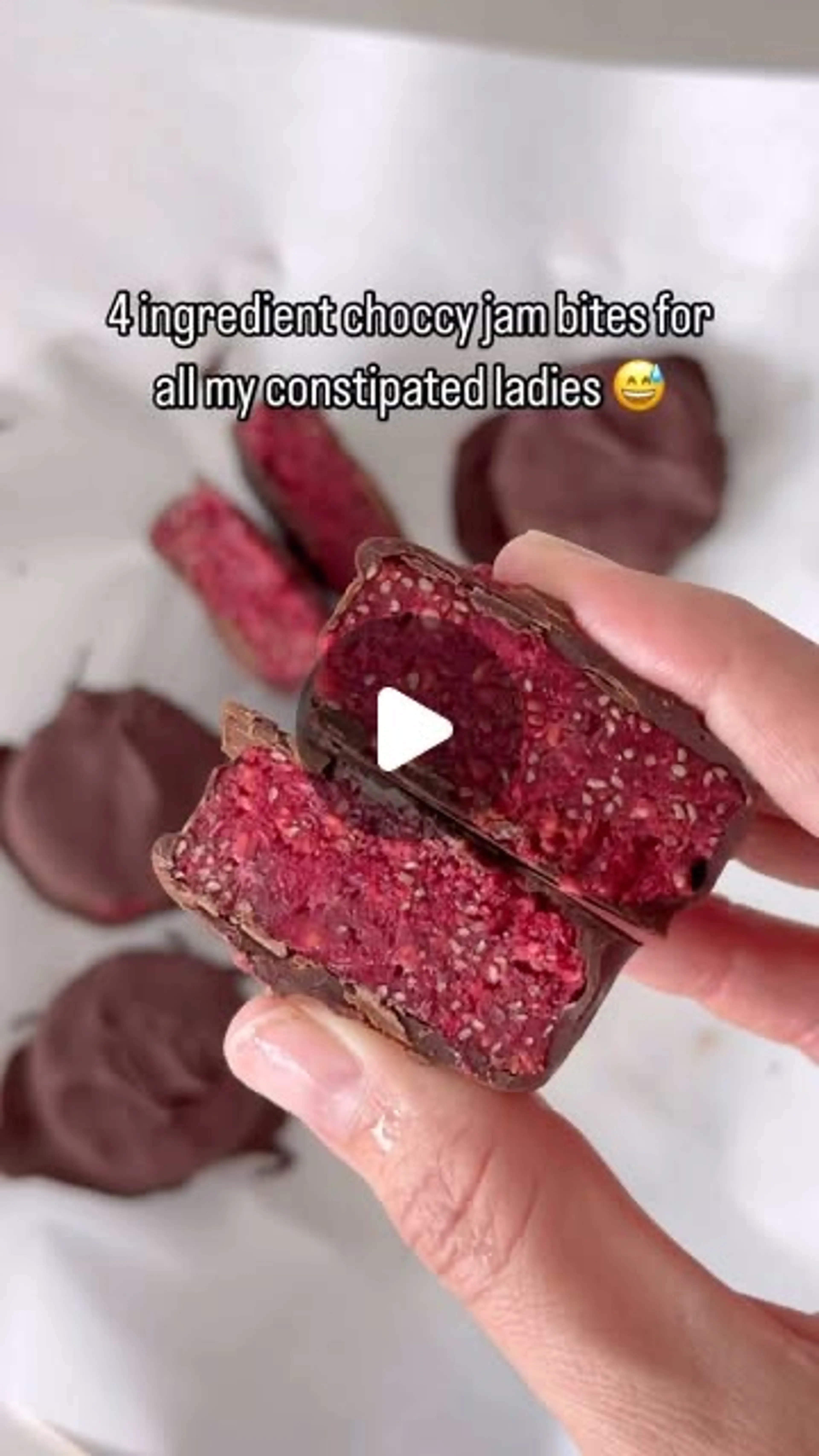 4 Ingredient Choccy Jam Bites