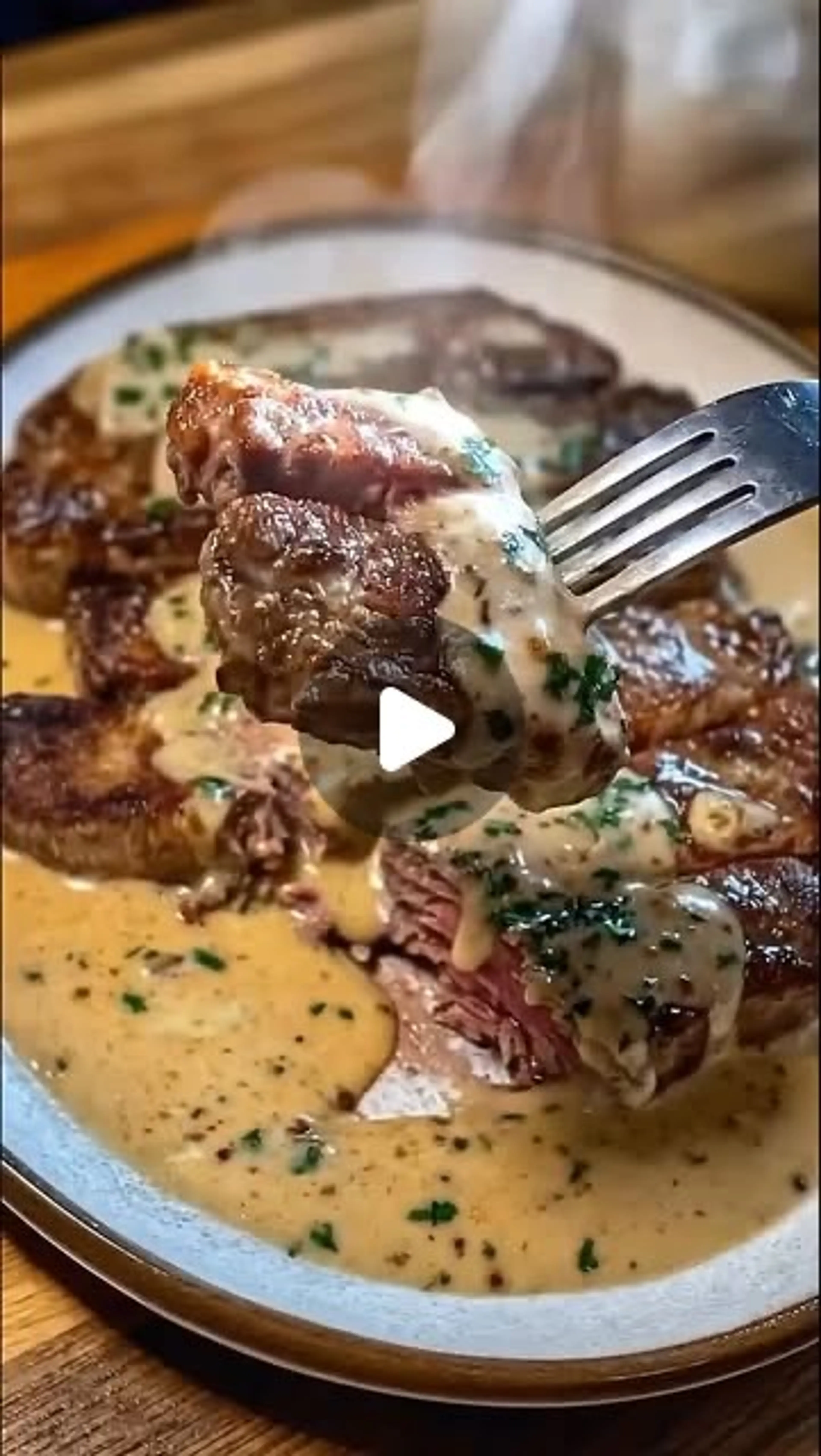 Juicy Steak with Creamy Garlic Sauce
