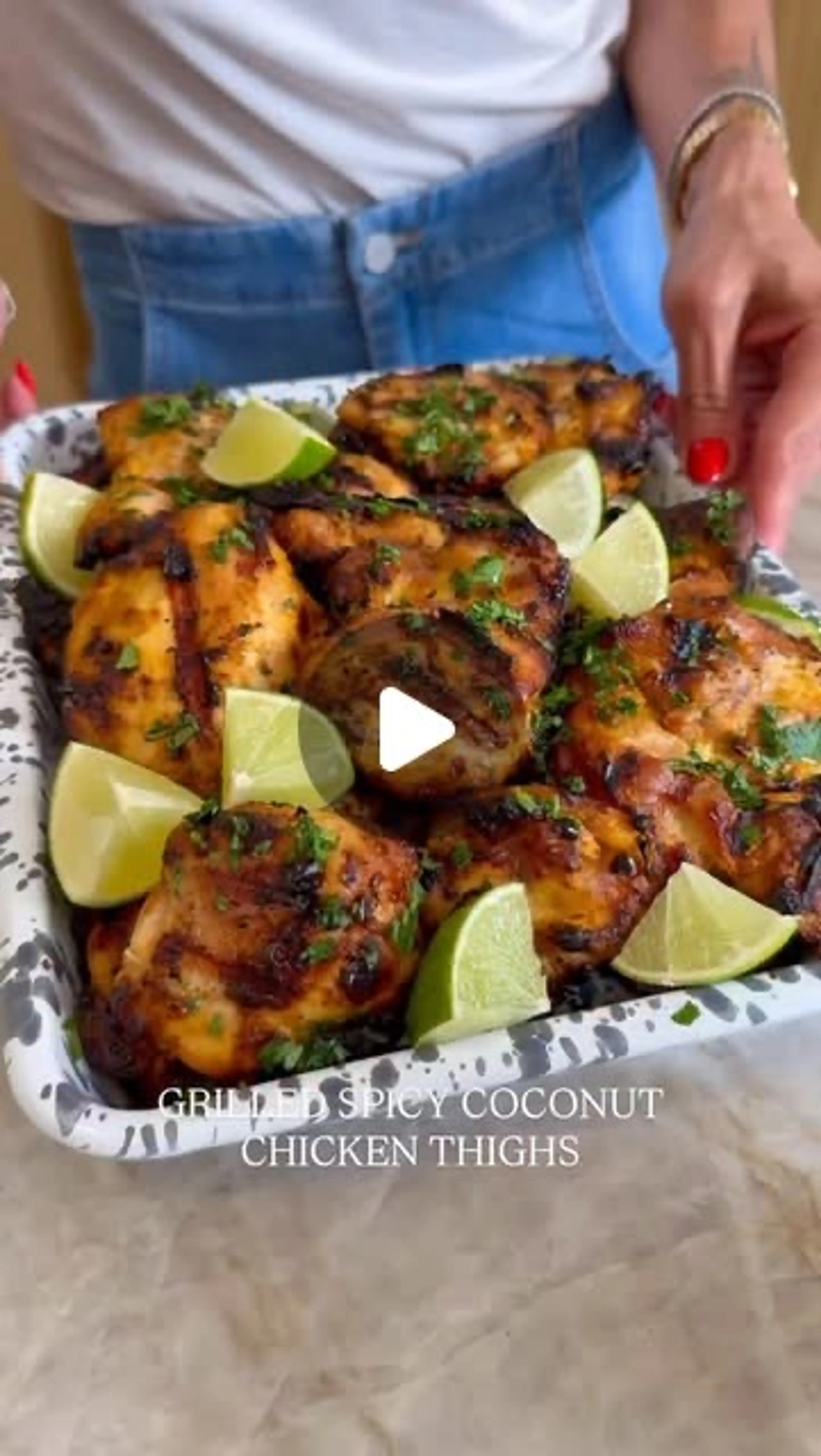 Grilled Spicy Coconut Chicken Thighs