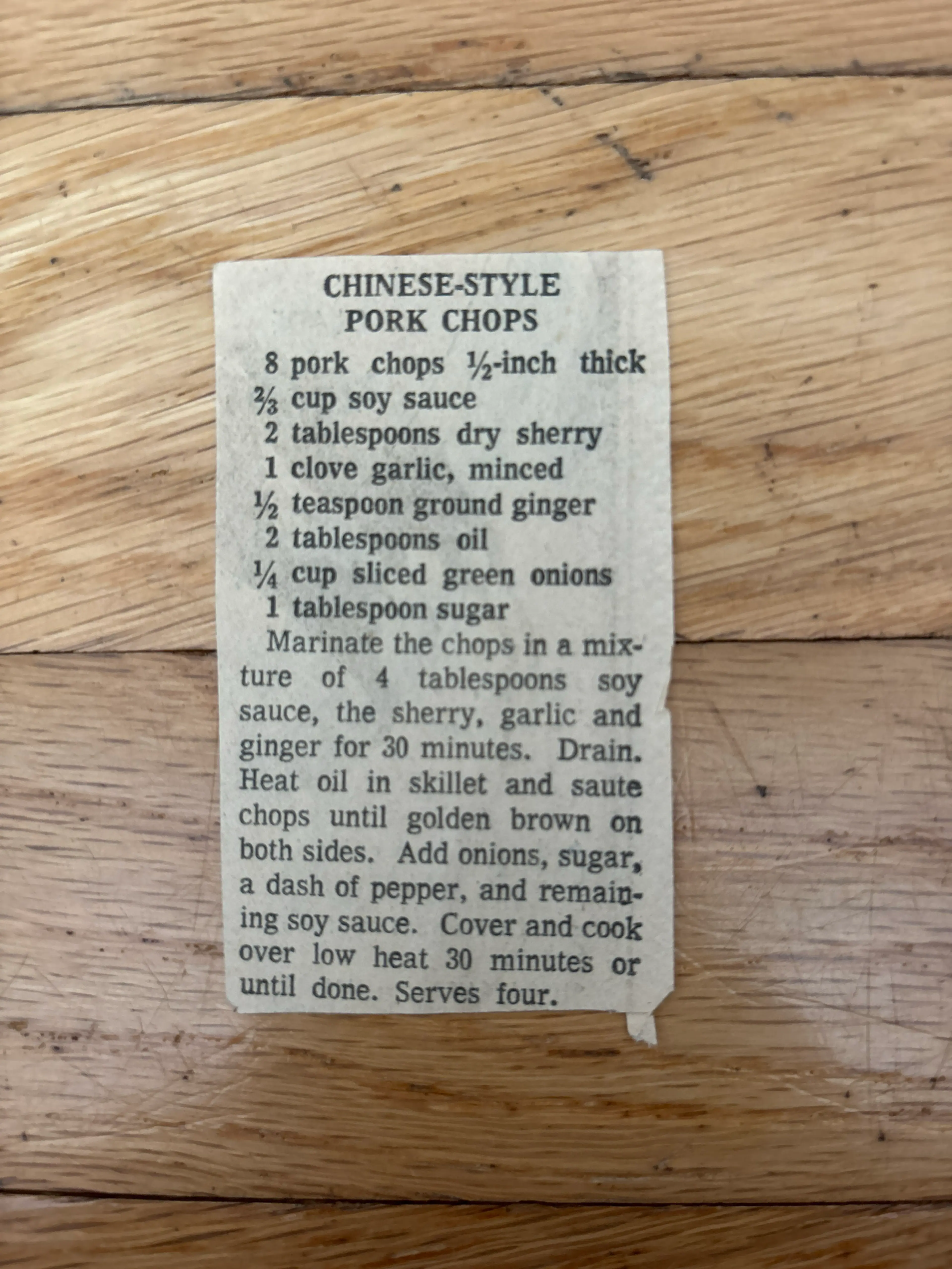Chinese Style Pork Chops