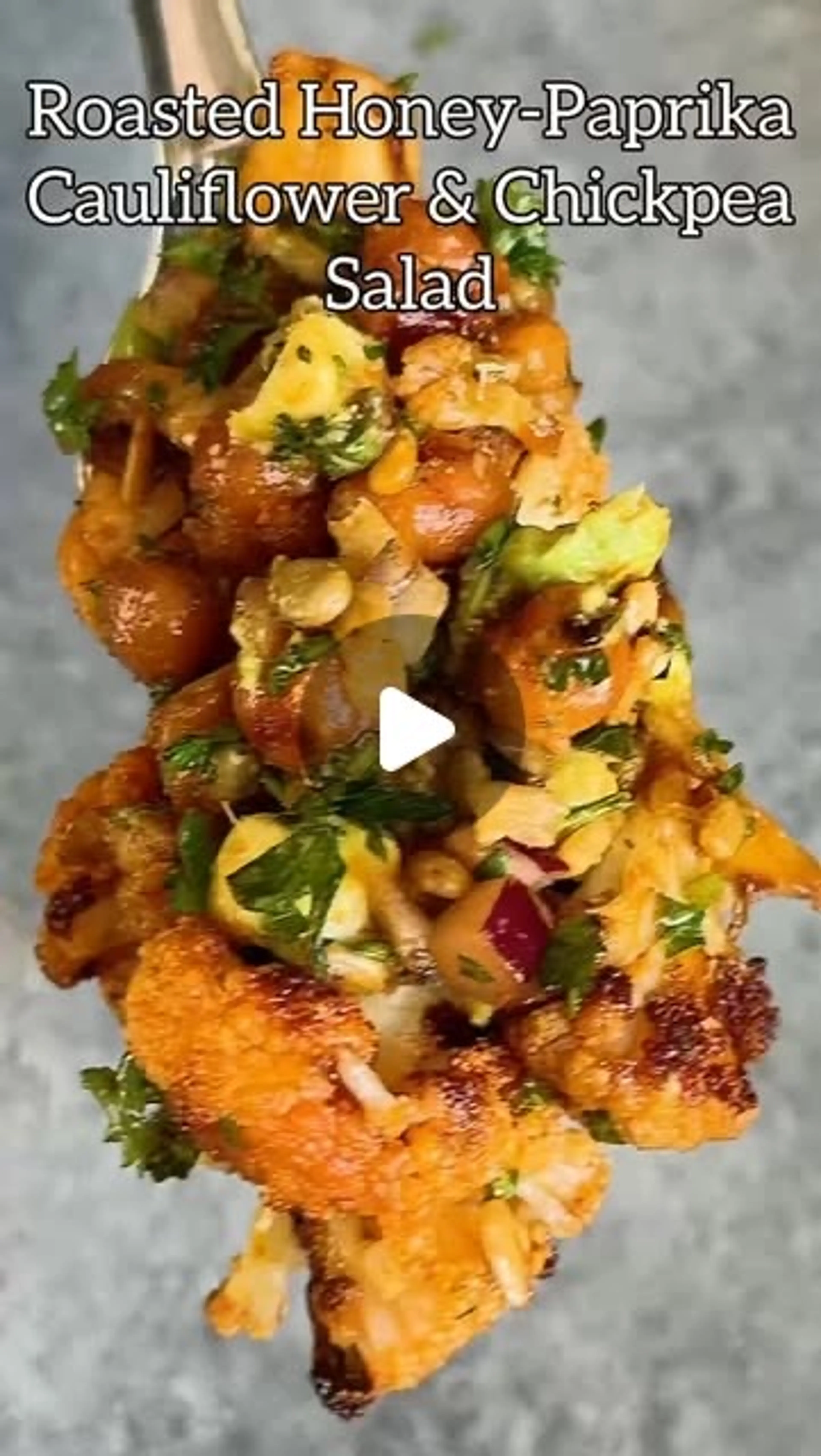 Roasted Honey-paprika Cauliflower & Chickpea Salad! Made Thi