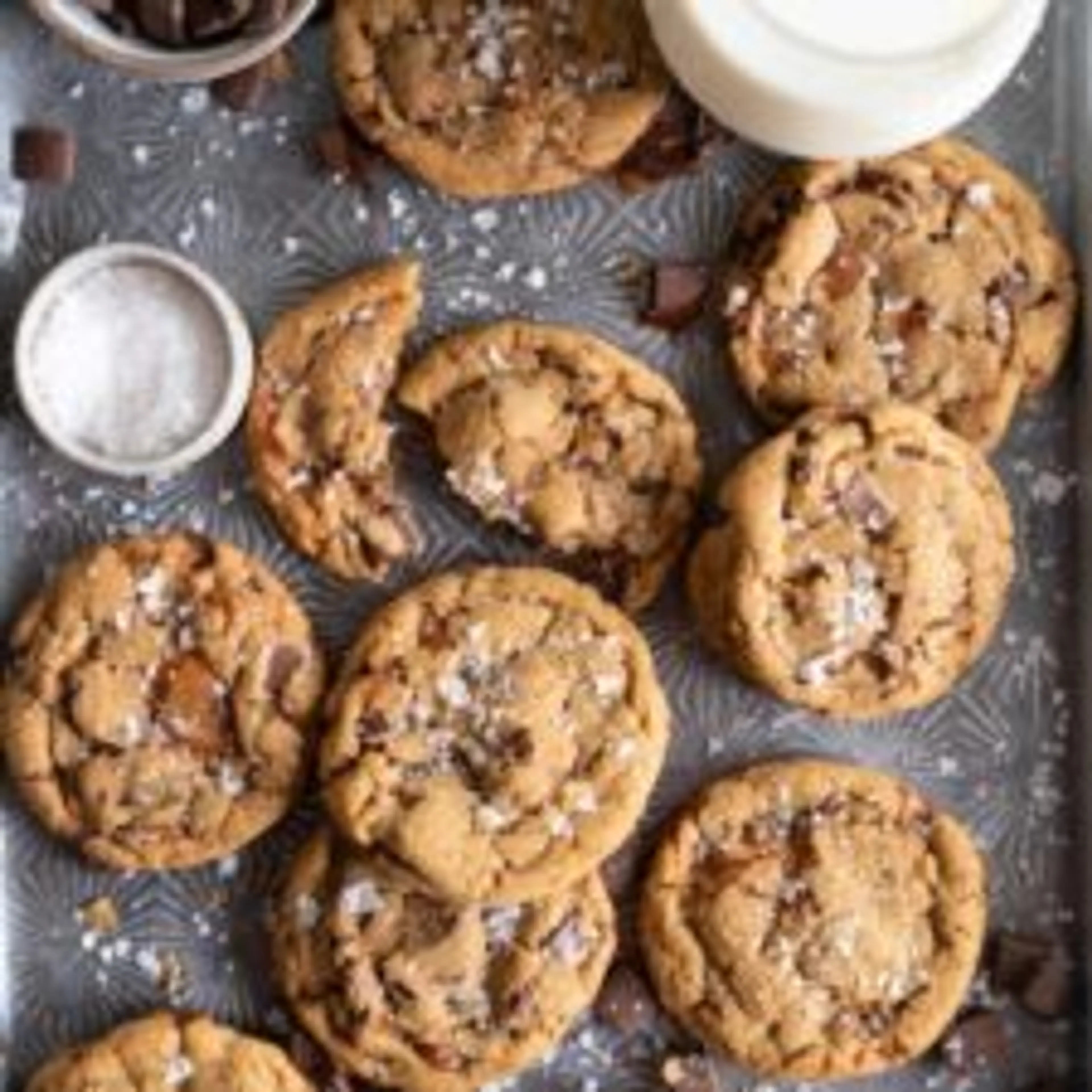 Brown Butter Salted Caramel Chocolate Chunk Cookies