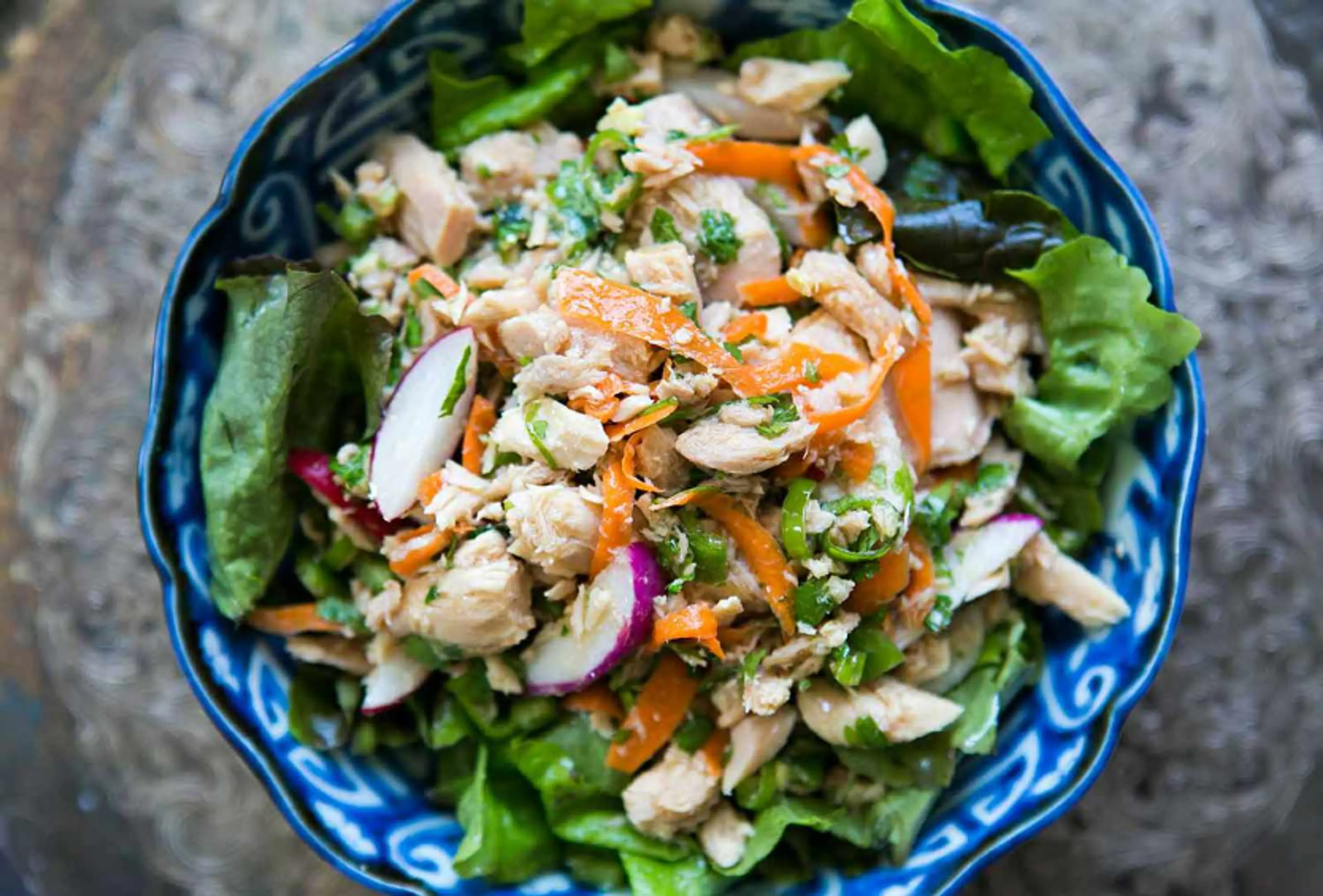 Crunchy Tuna Salad with Sesame-Ginger Dressing