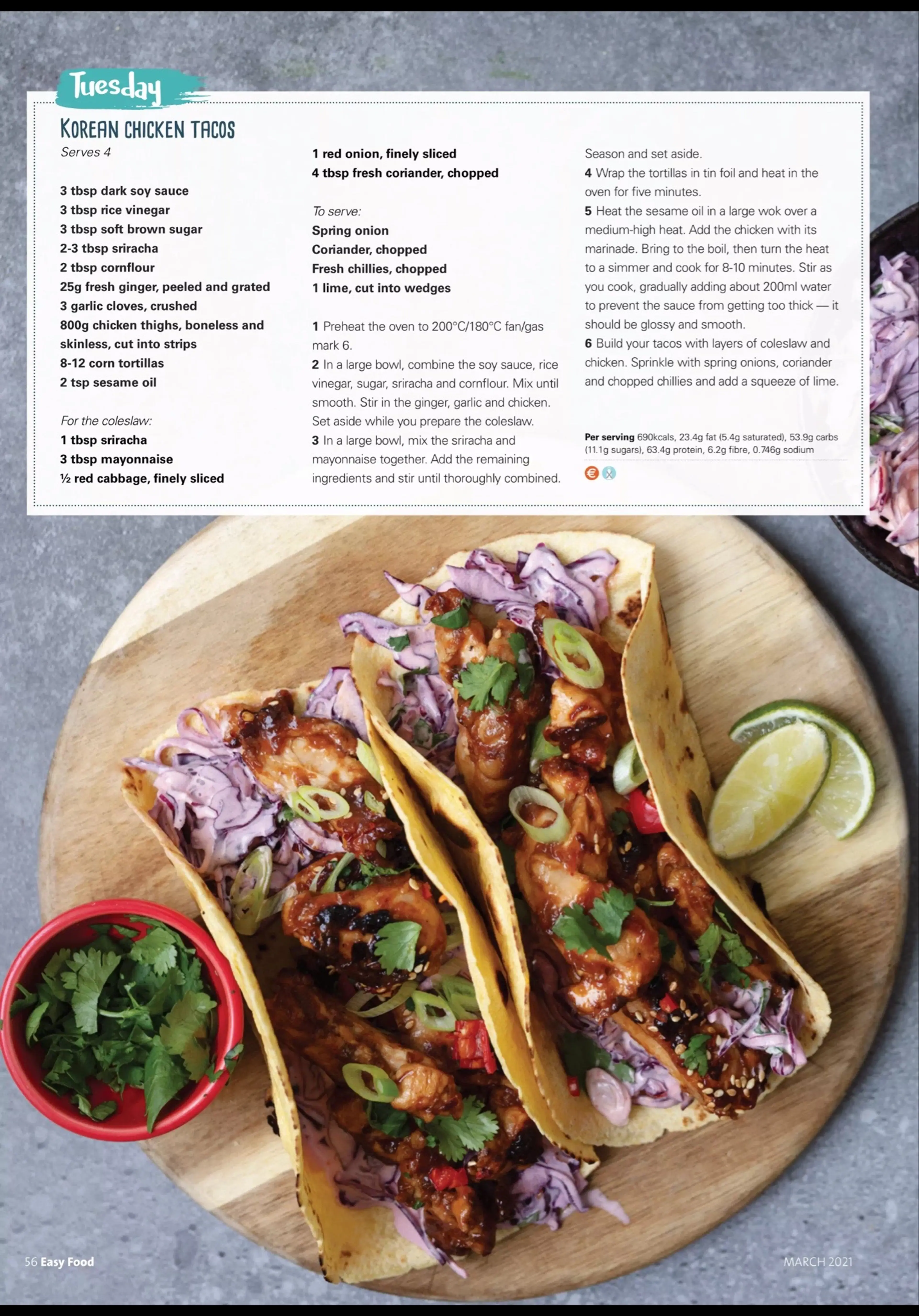 KOREAN CHICKEN TACOS