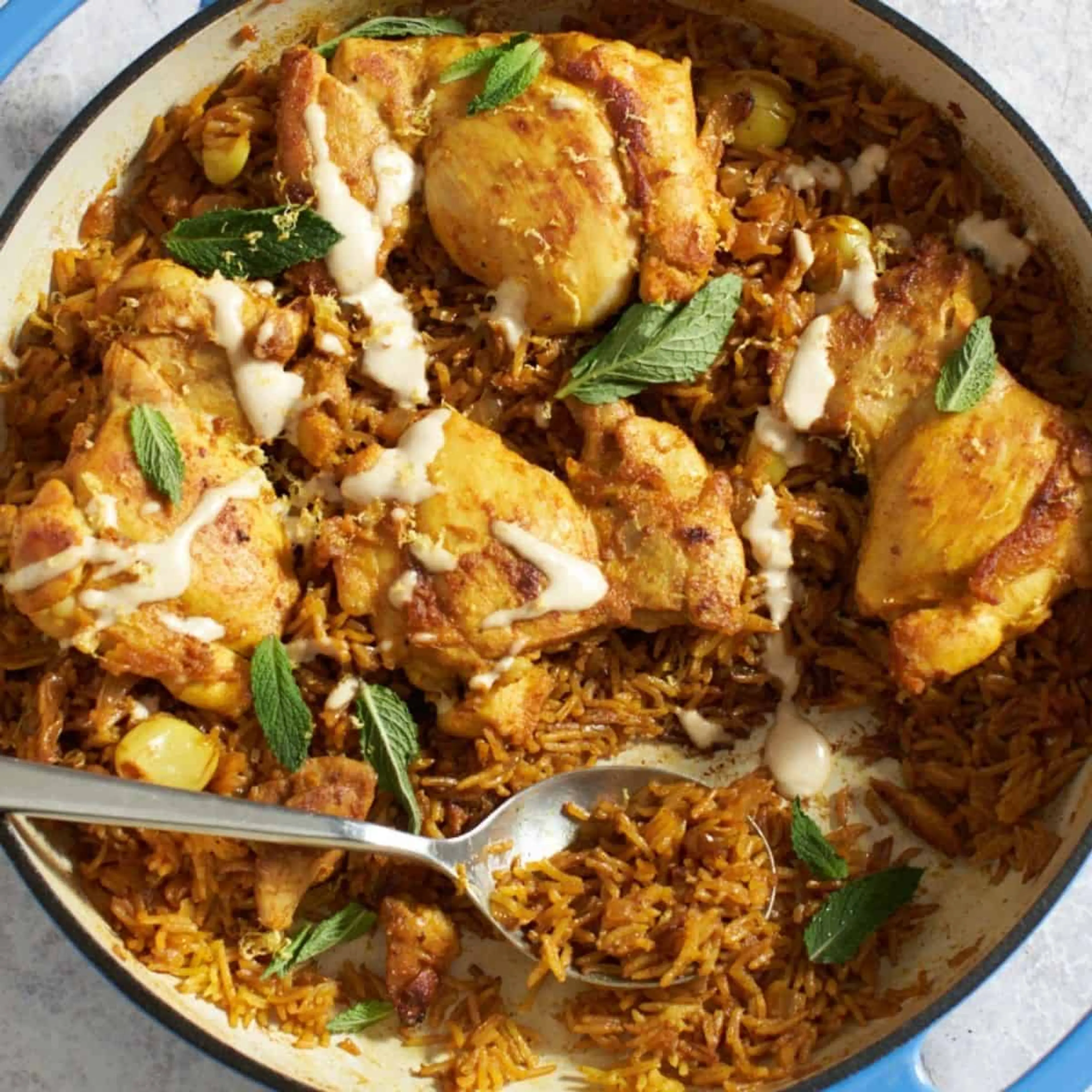 Skillet Chicken Shawarma with Tahini Sauce | Umami