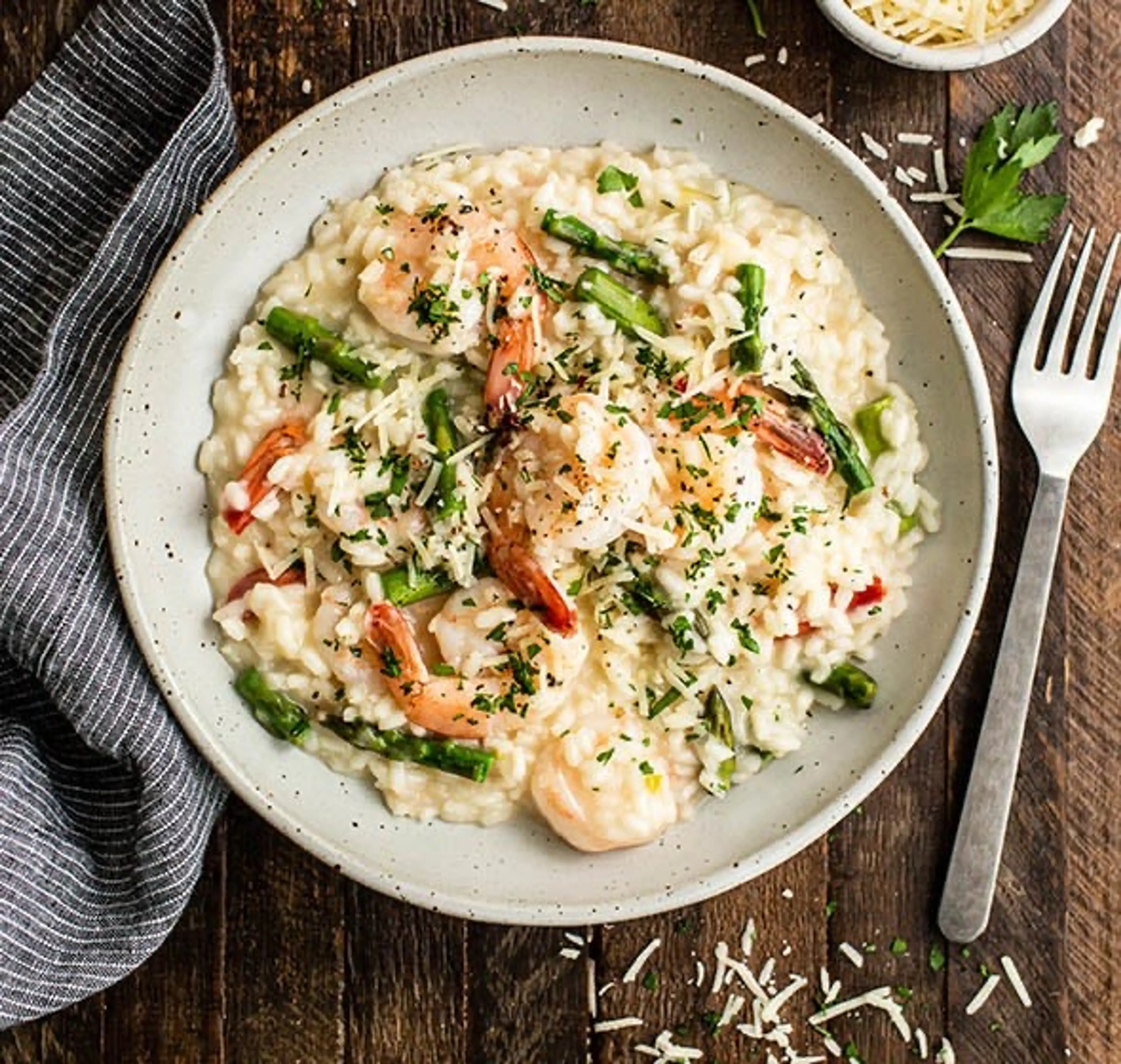 Shrimp and Asparagus Risotto