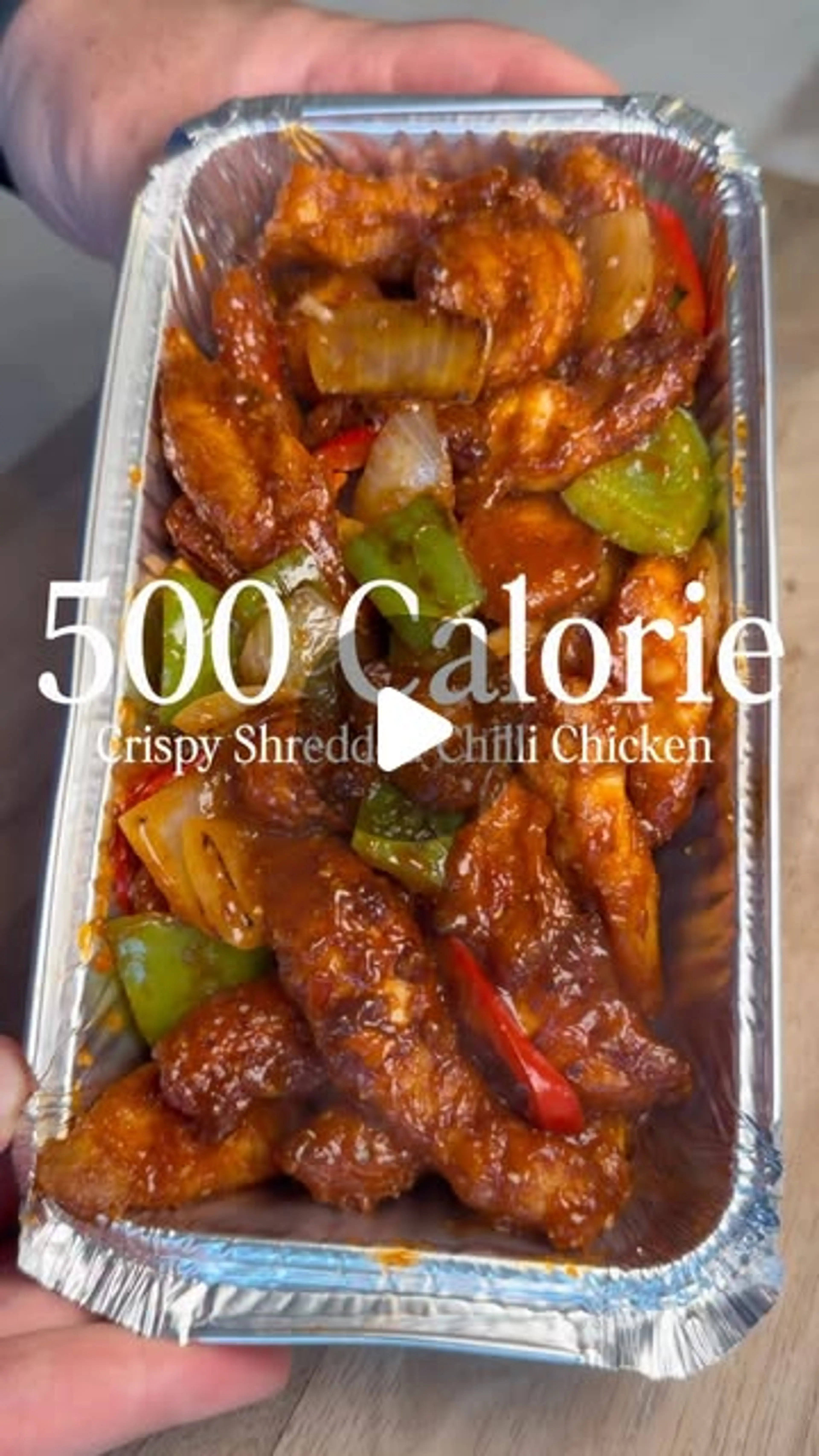 Low Calorie, Crispy Shredded Chilli Chicken