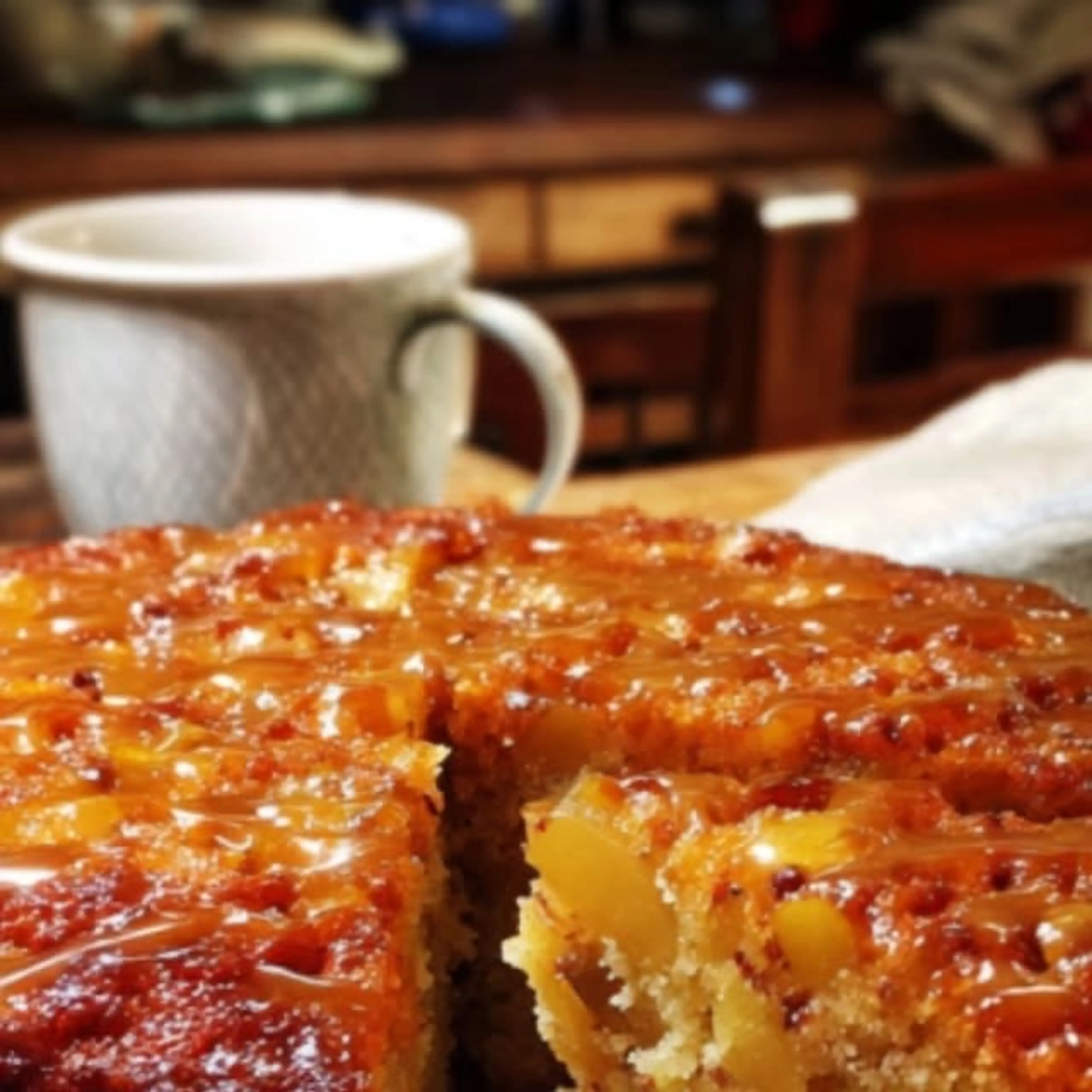 Moist Date & Apple Cake with Warm Buttery Toffee Sauce