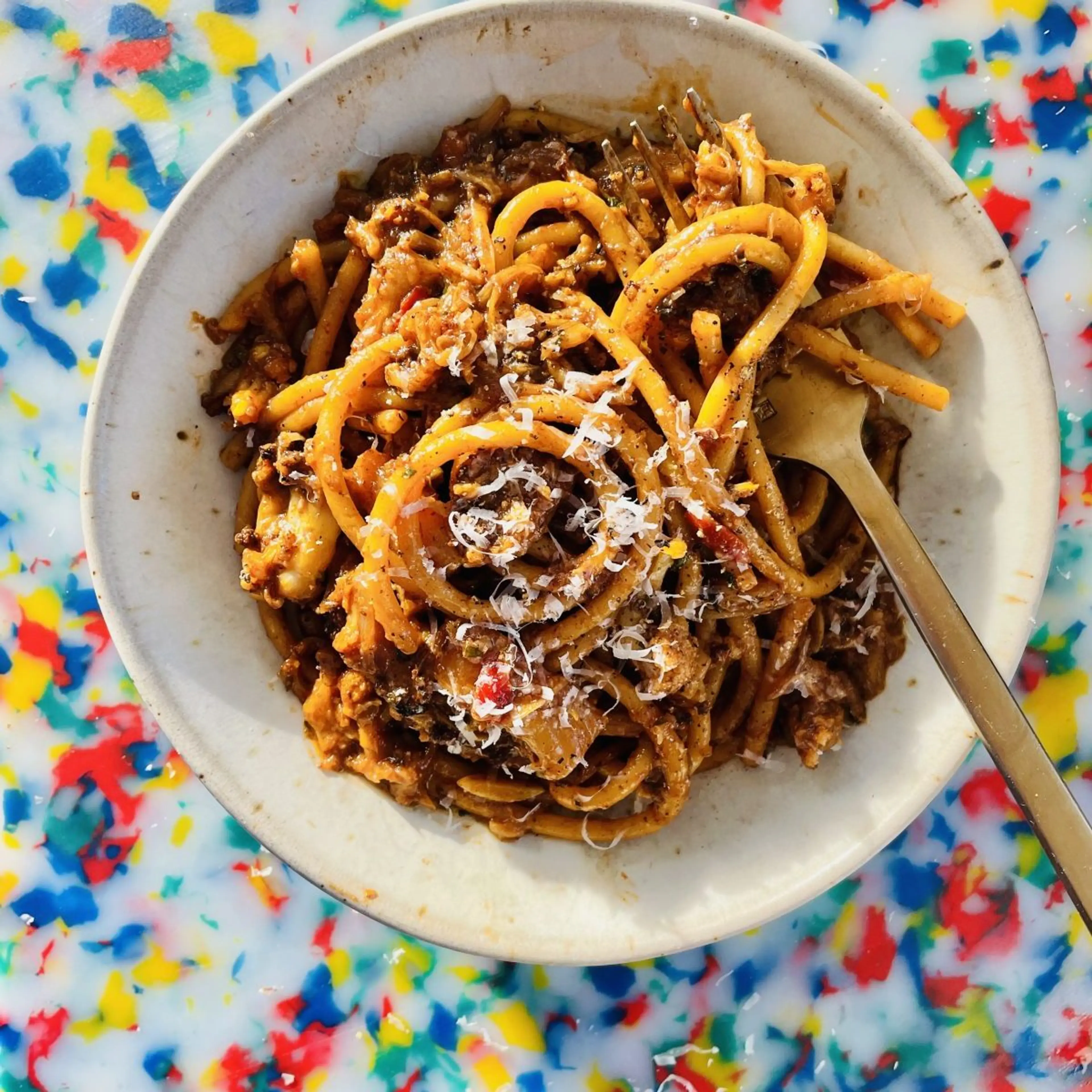 Savory, Slightly Spicy Meatless Cauliflower Ragù