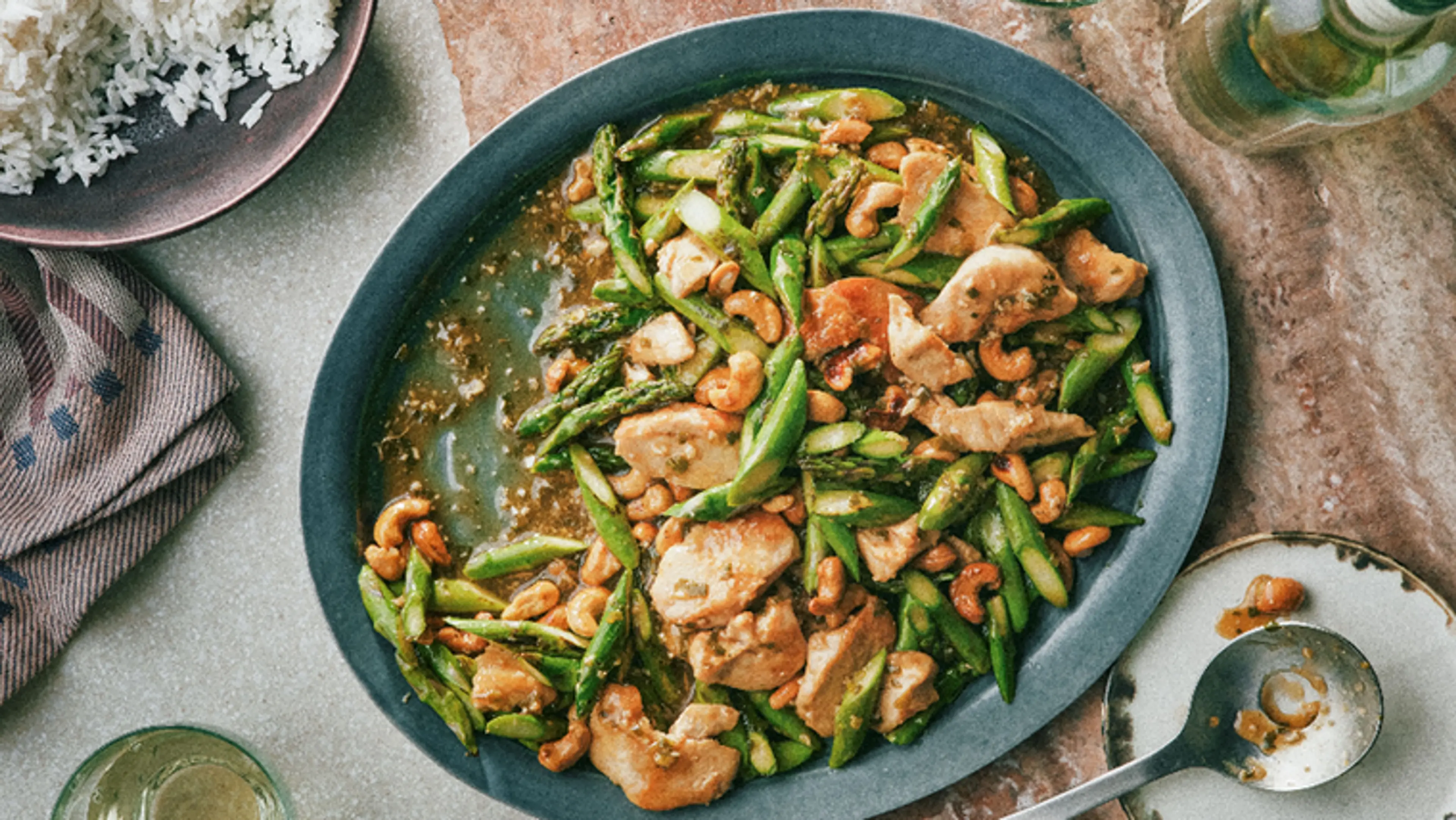 Cashew Chicken and Asparagus