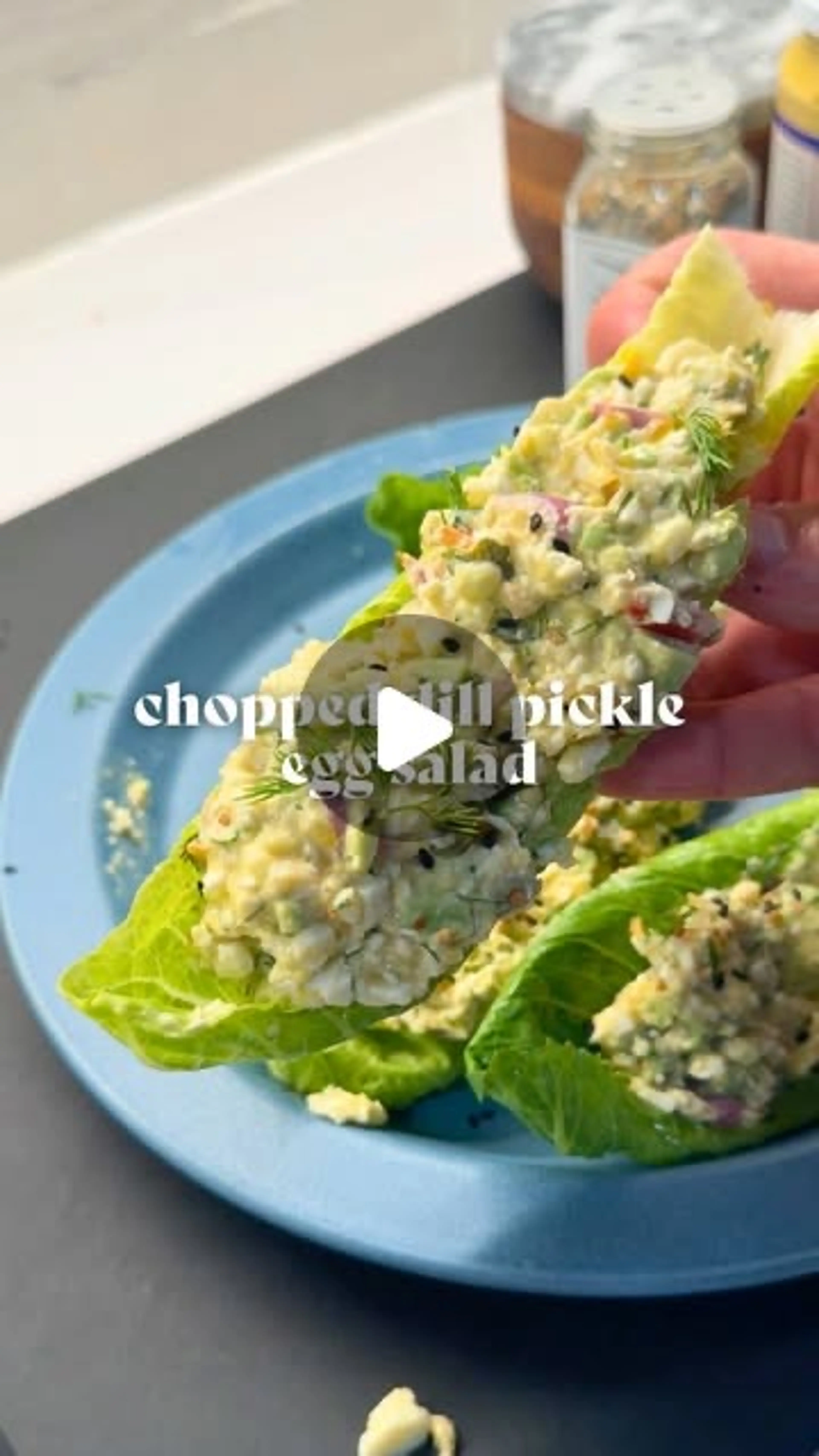 Chopped dill, pickle egg salad