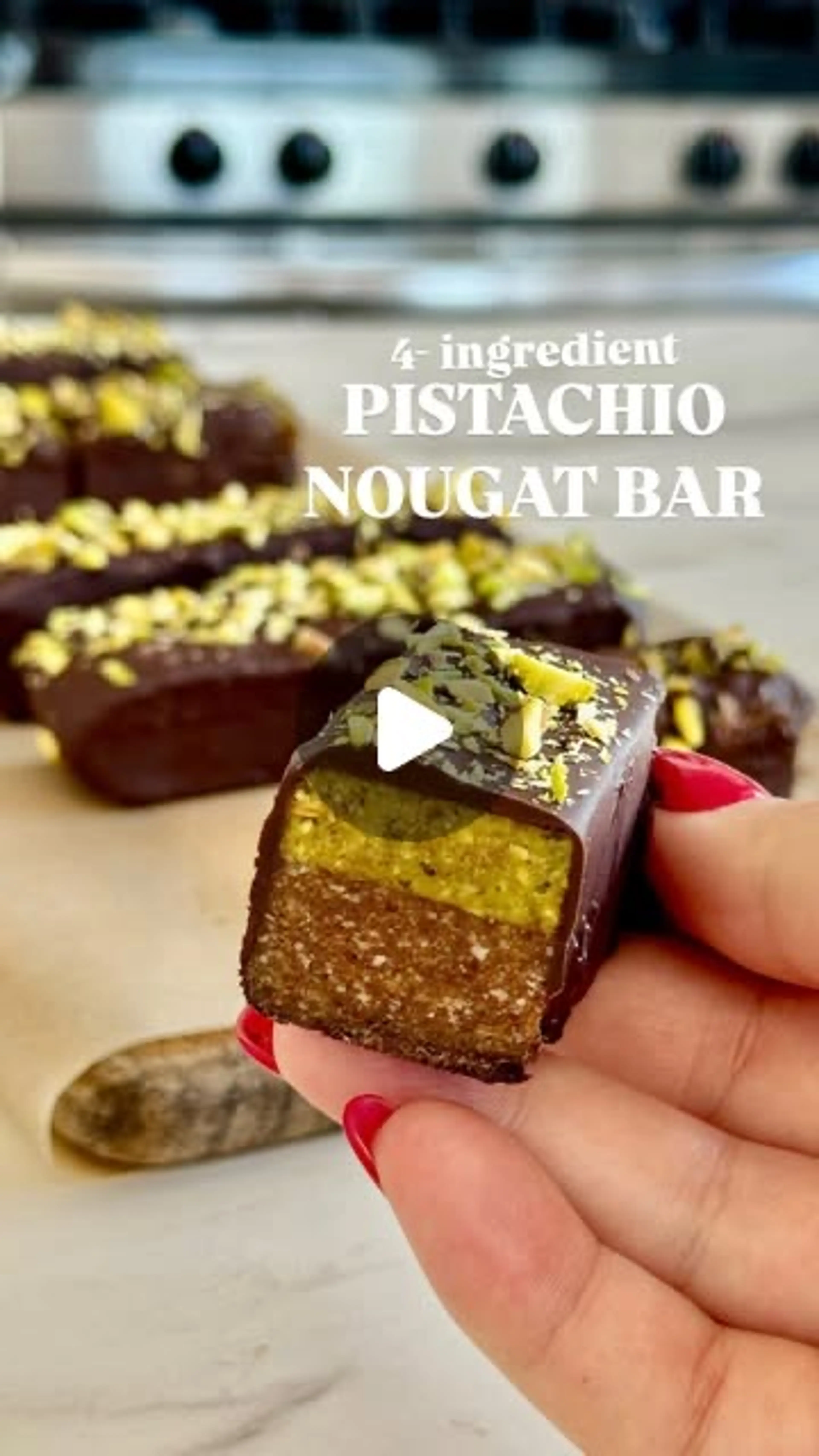 4- Ingredient Pistachio Nougat Bar