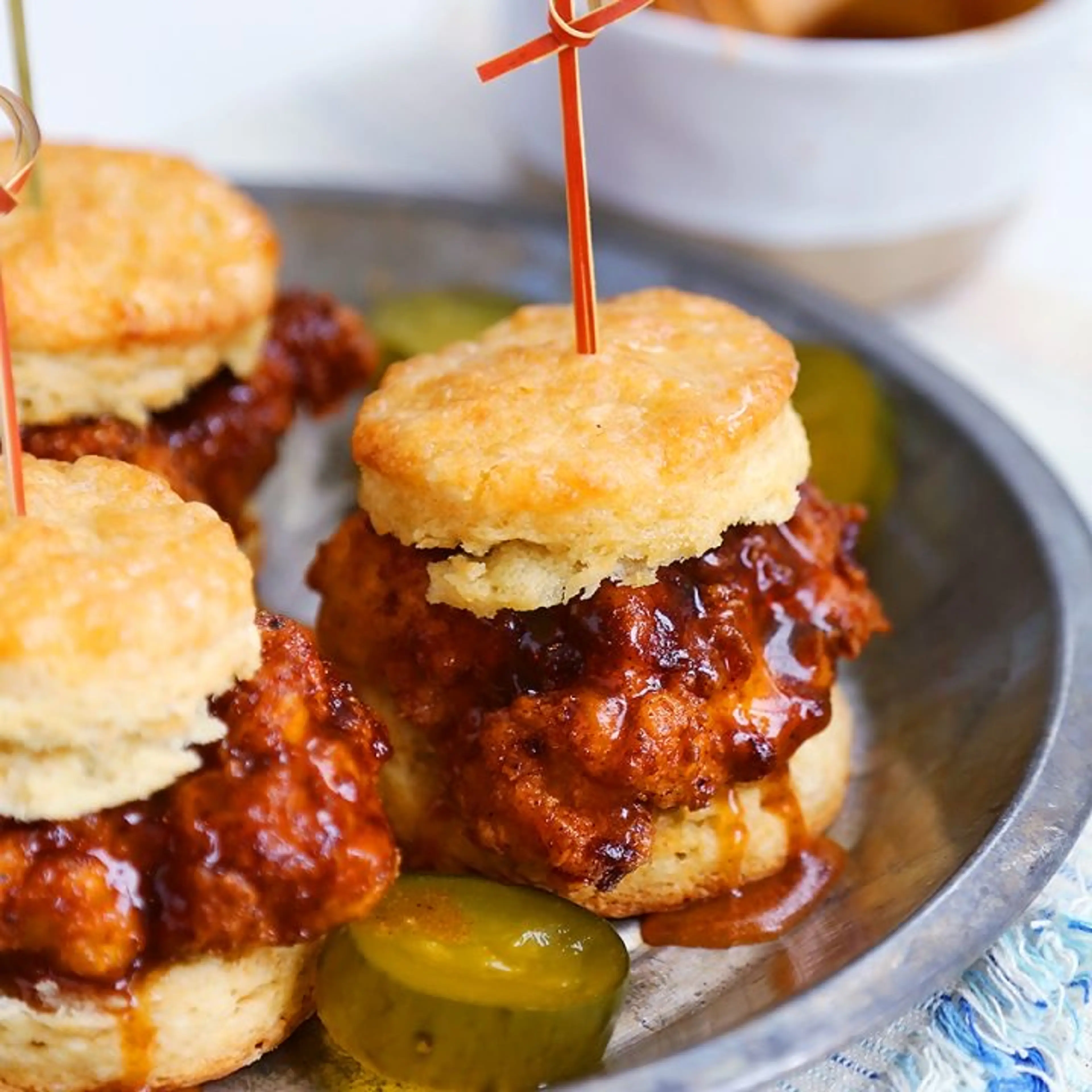 Hot Honey Chicken Biscuits