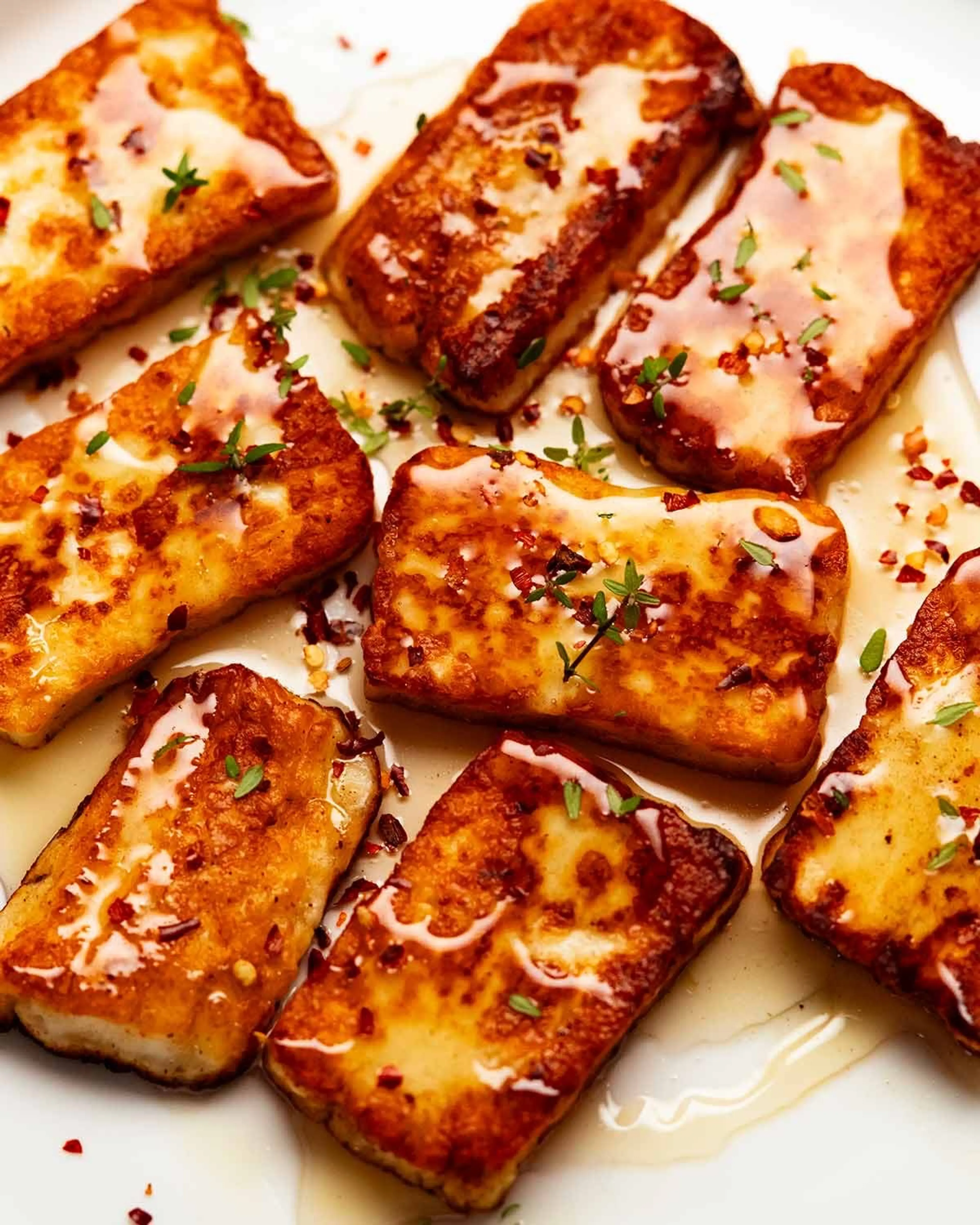 Halloumi with Honey & Thyme - Golden