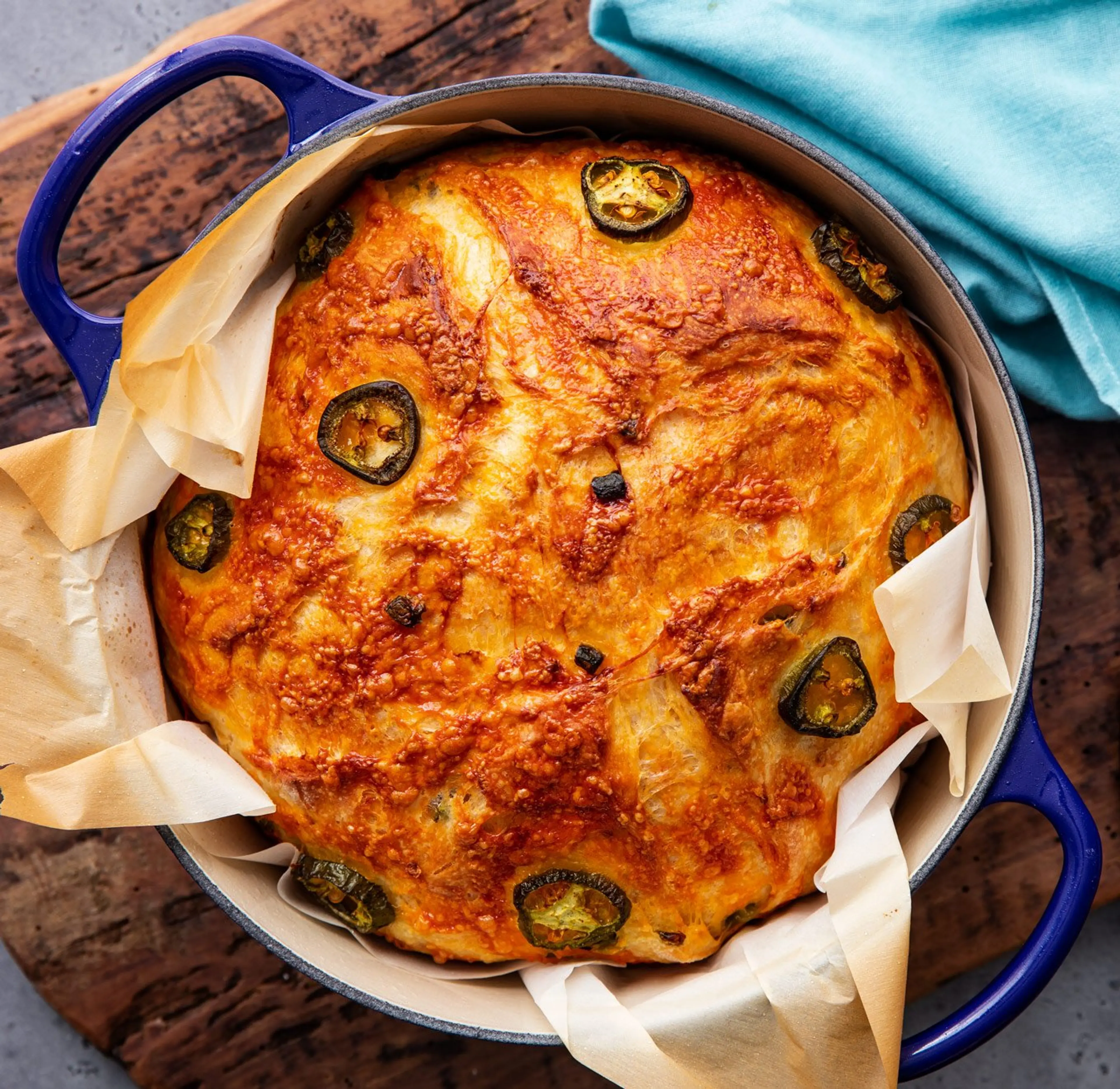 Jalapeno Cheddar Dutch Oven Bread