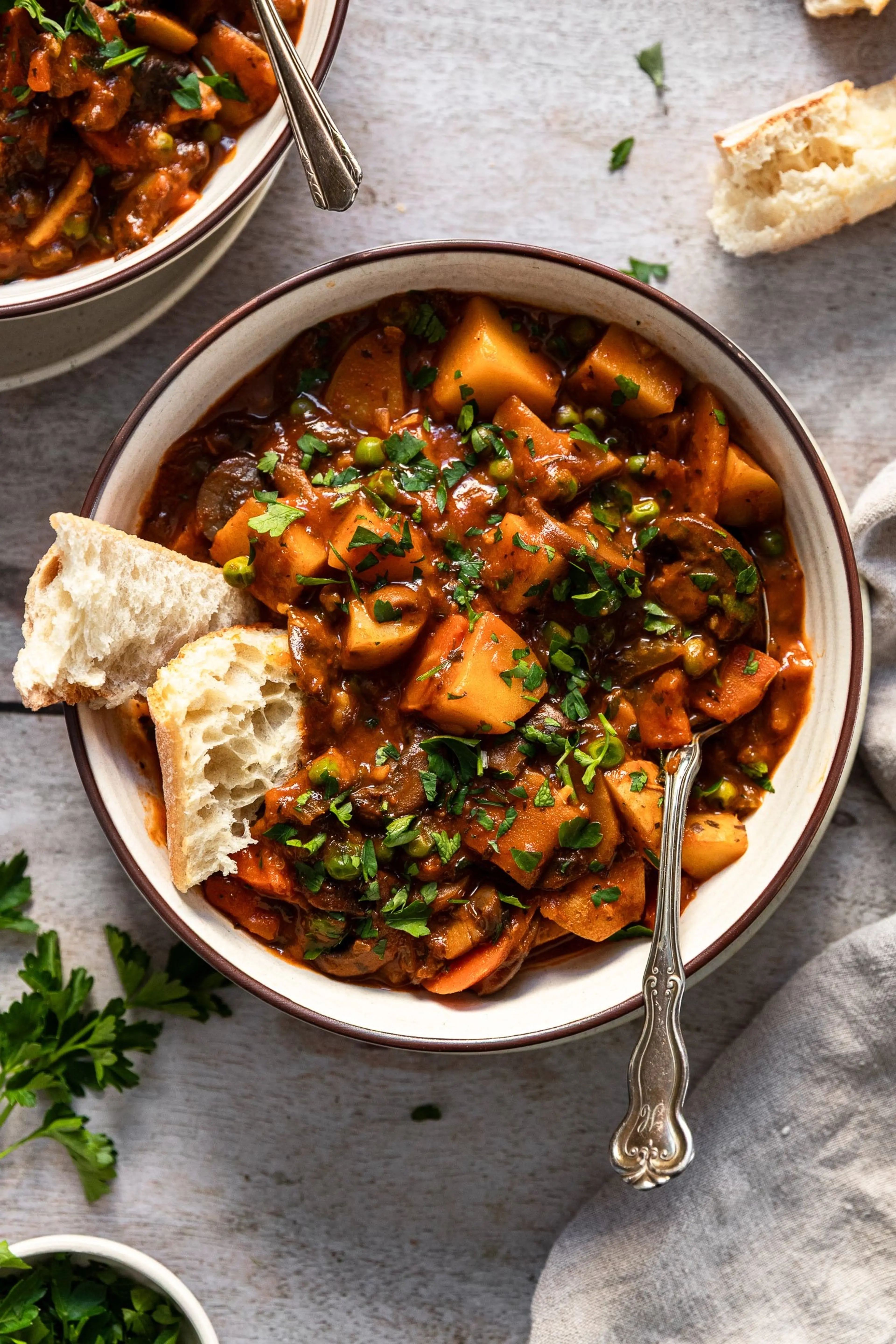 Savory Vegetable Stew with Mushrooms