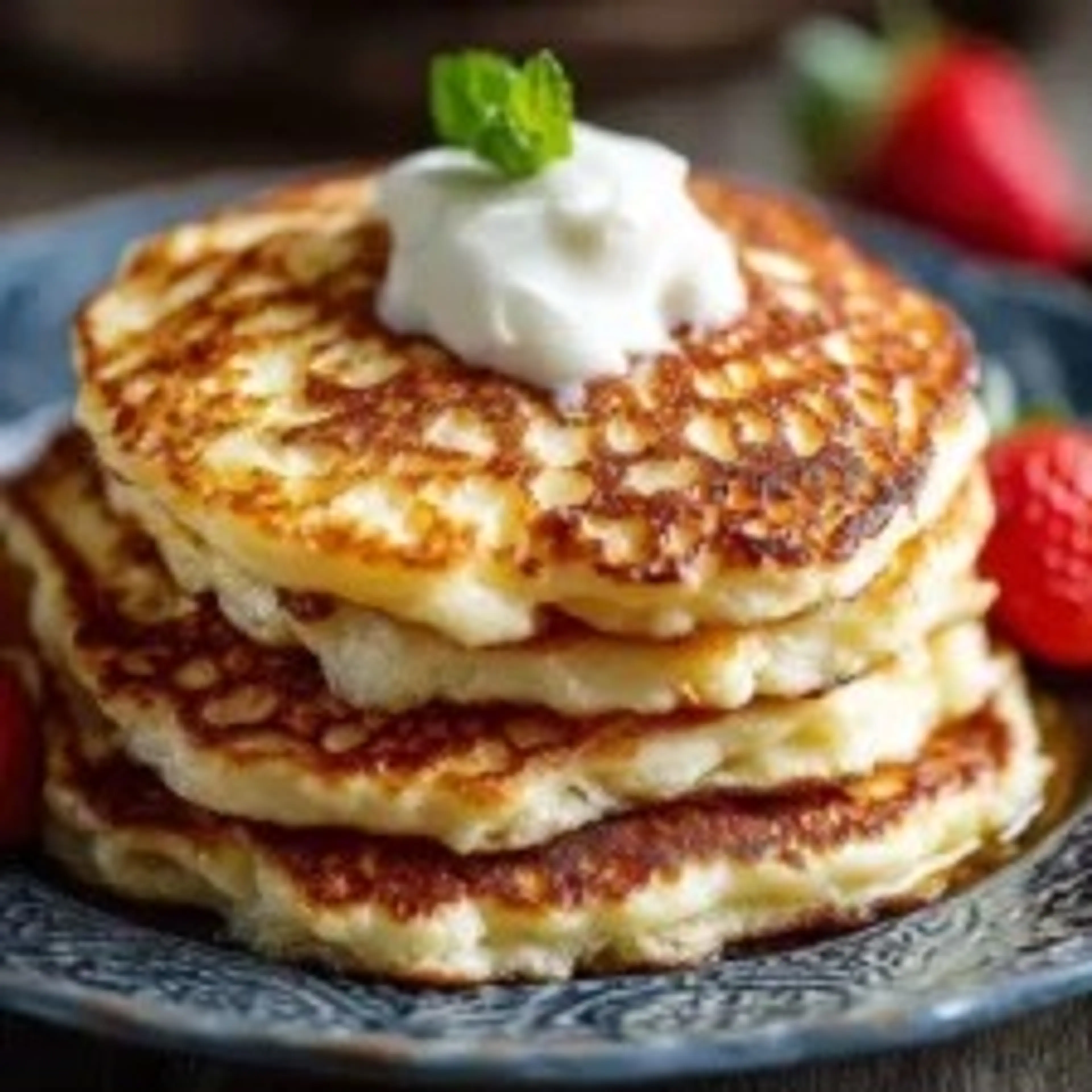Flourless Cottage Cheese Pancakes