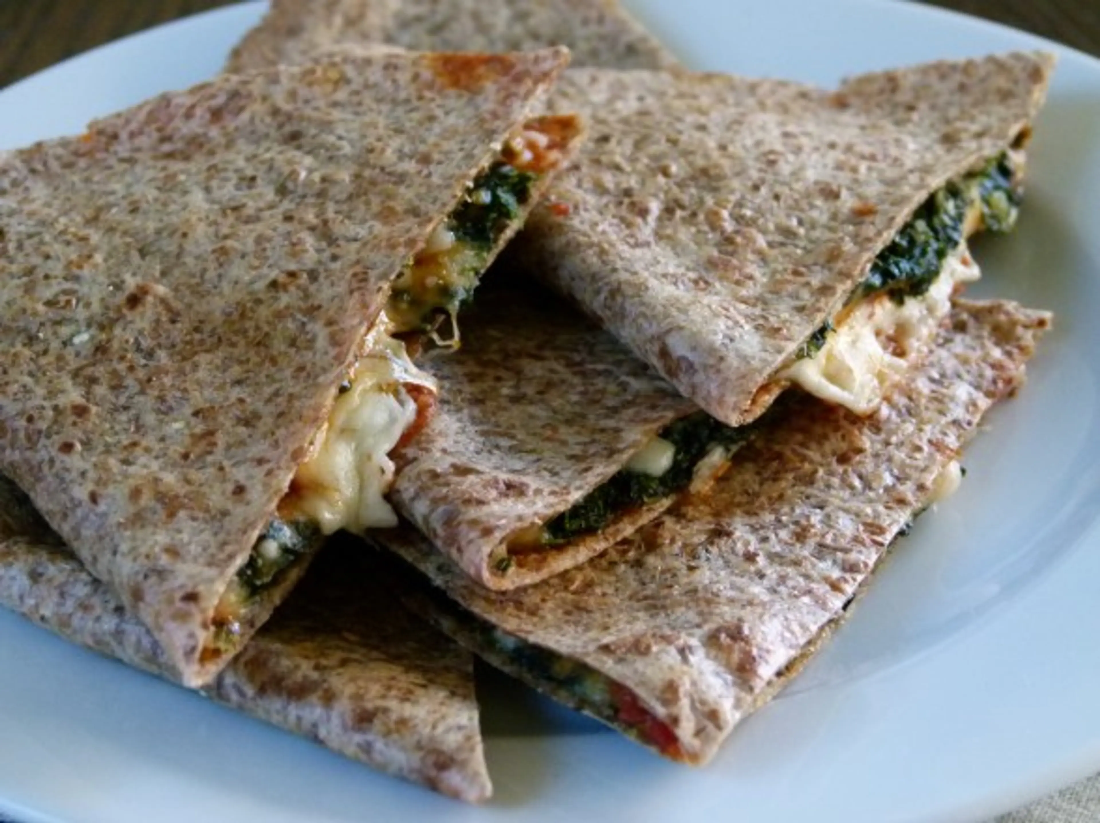 Spinach Pizza Quesadilla