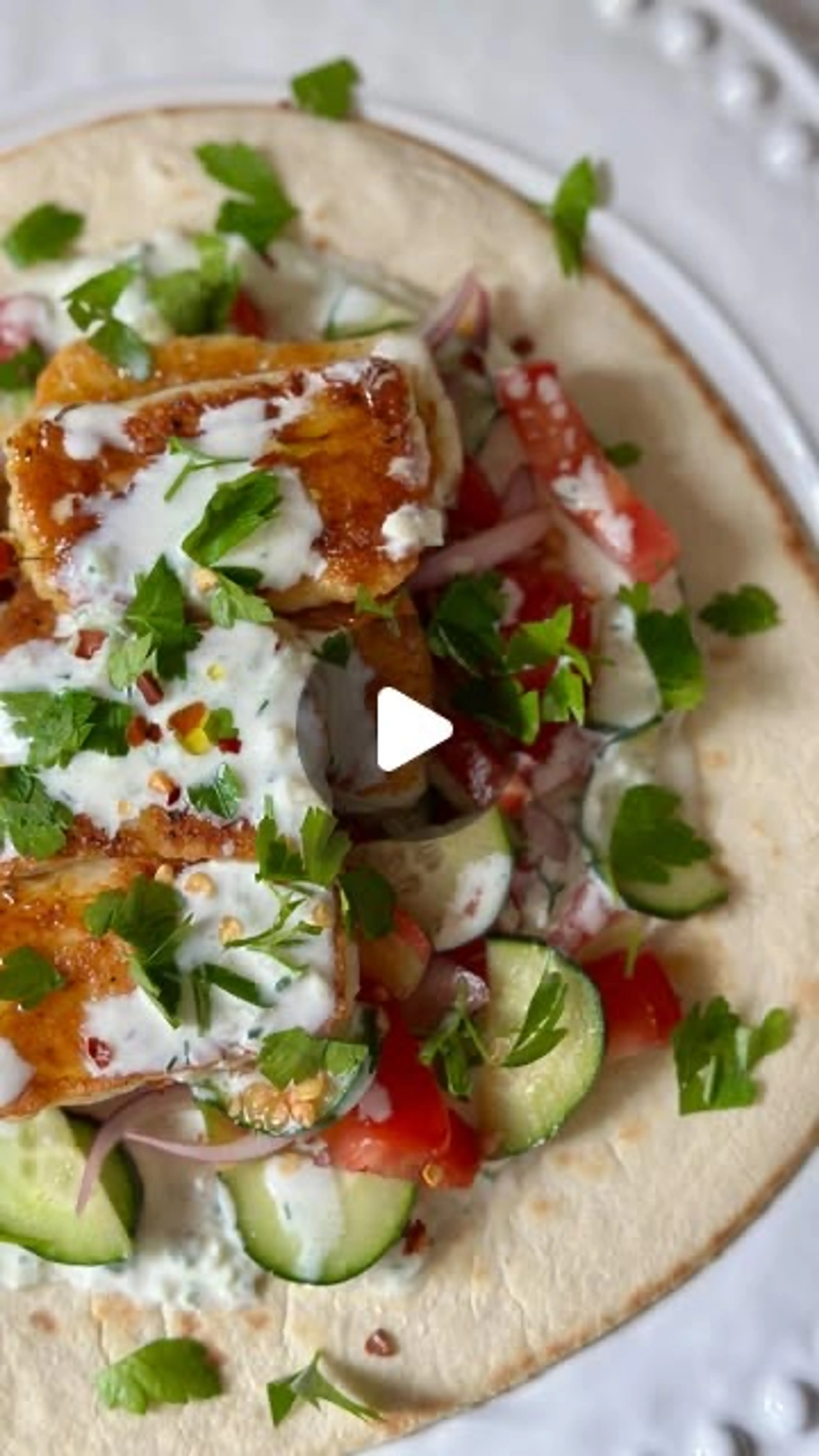 Greek-style Halloumi Flatbread