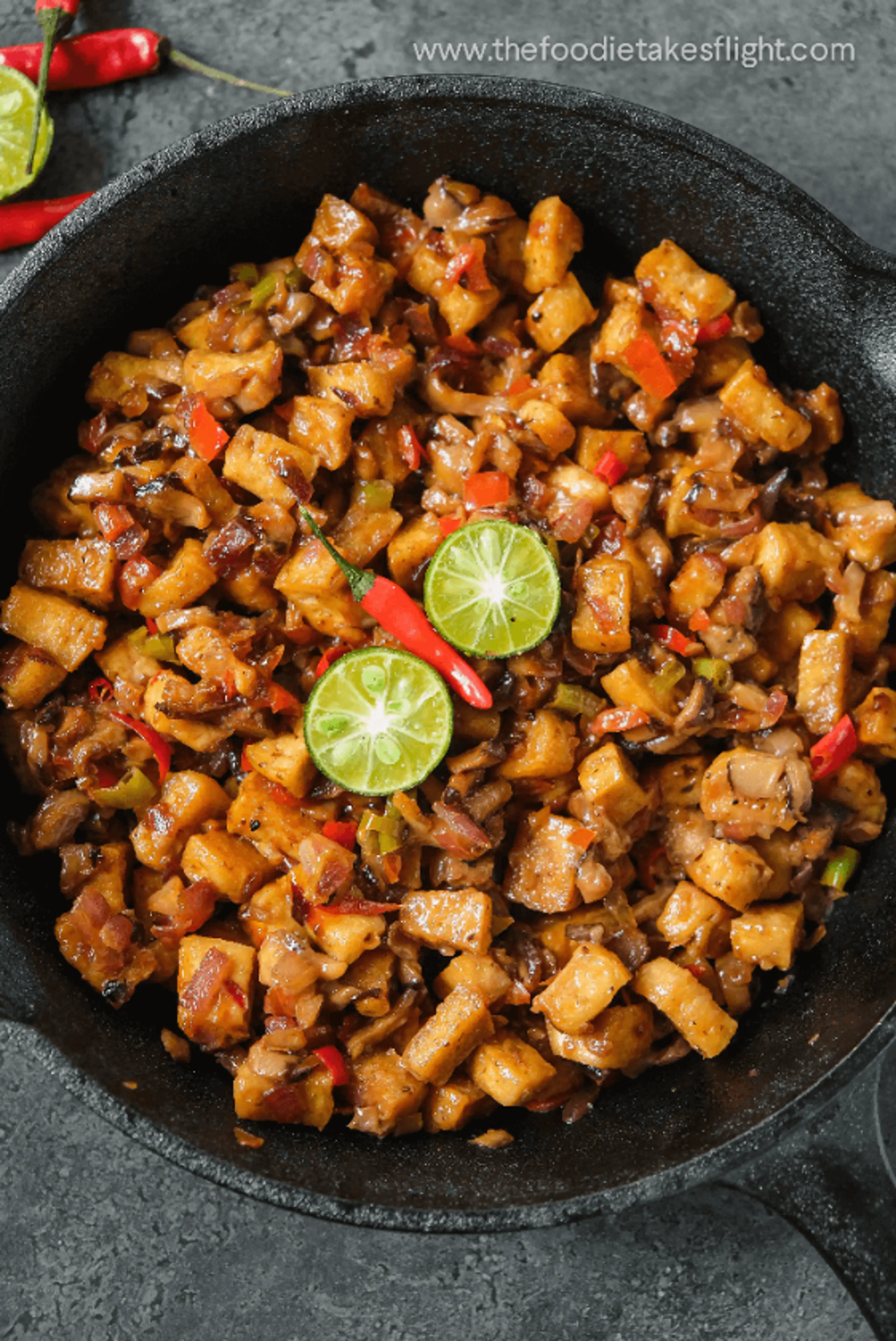 Filipino Crispy Tofu Sisig
