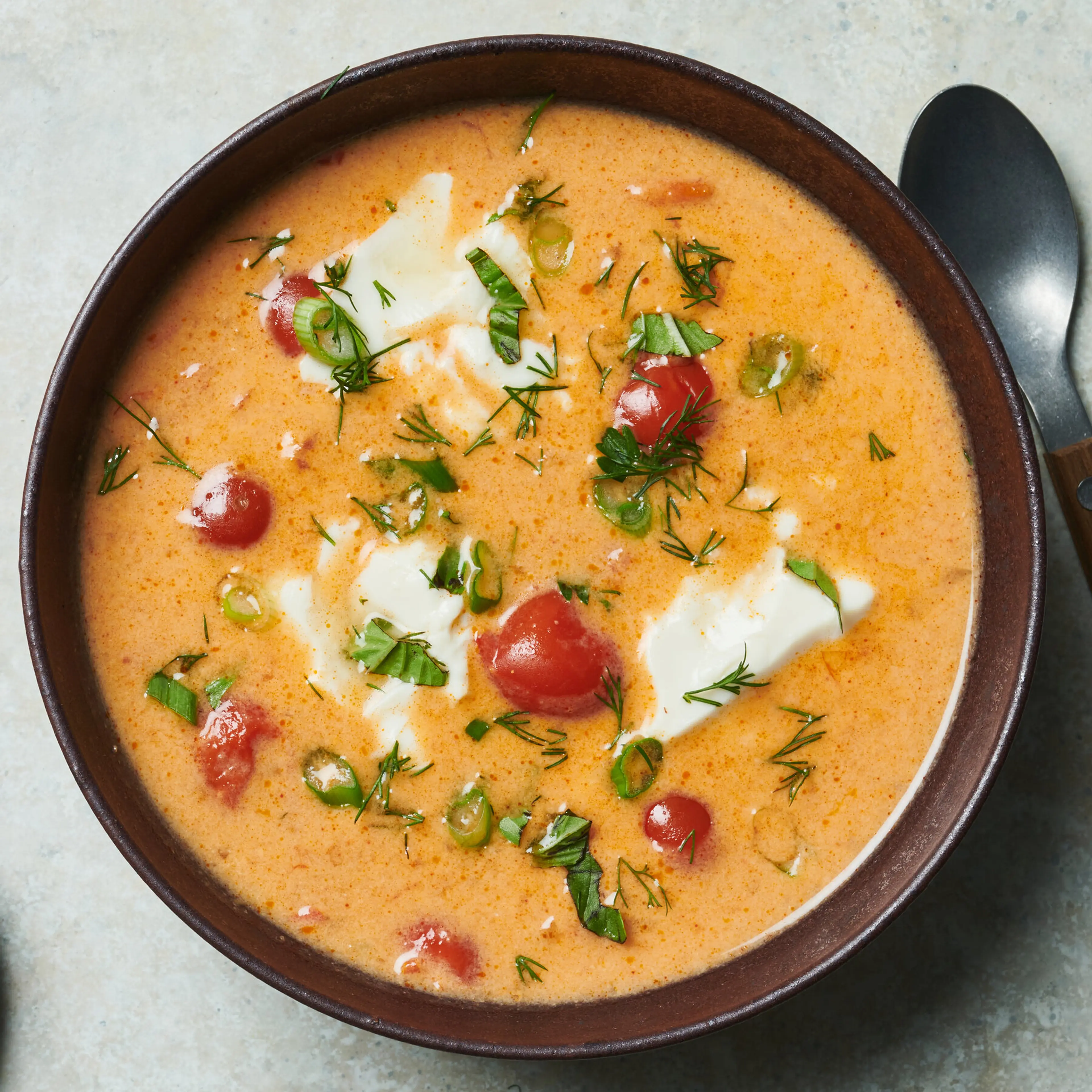 Brothy Thai Curry With Silken Tofu and Herbs